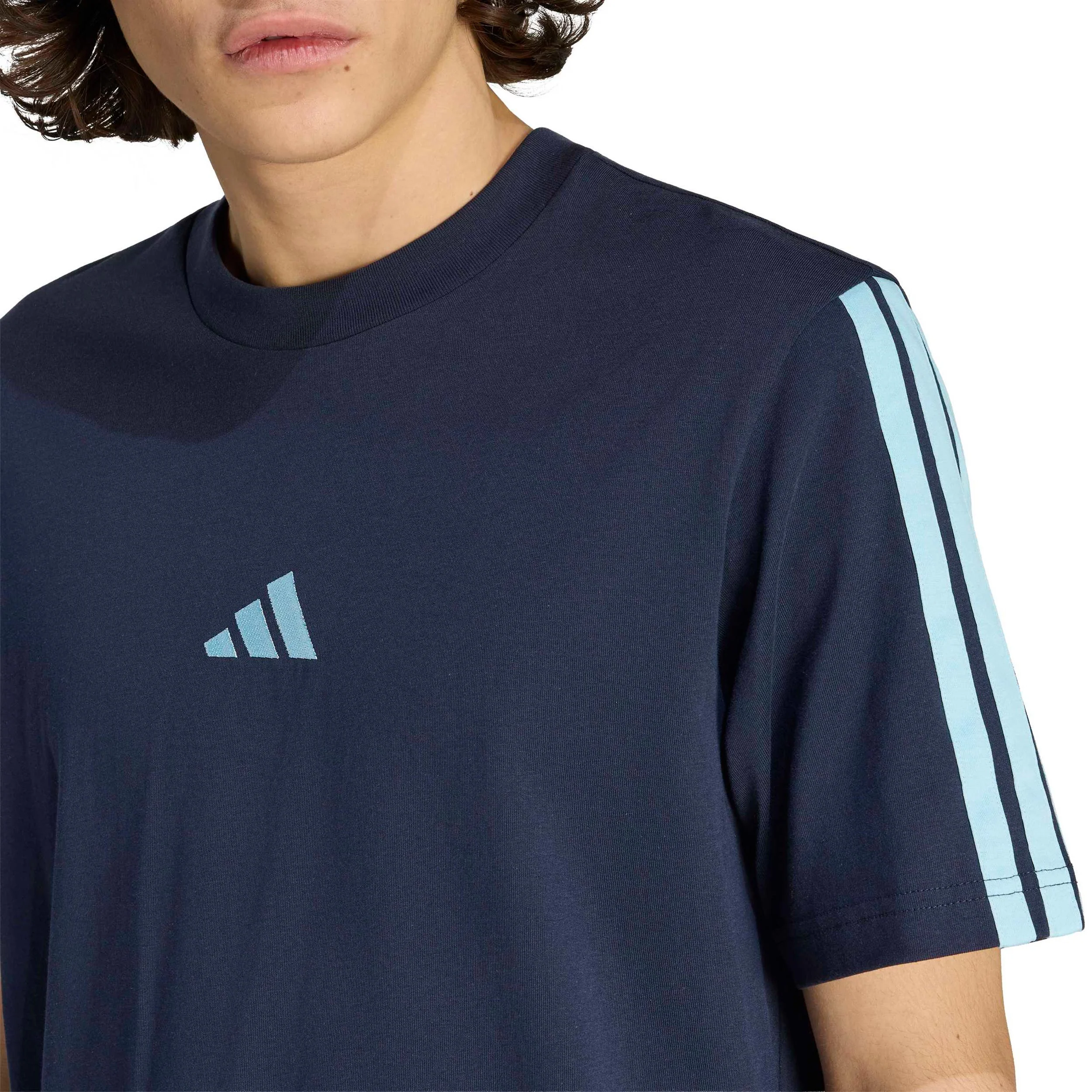 3Stripes Camiseta de manga corta Hombres - azul oscuro, azul claro - Image 5