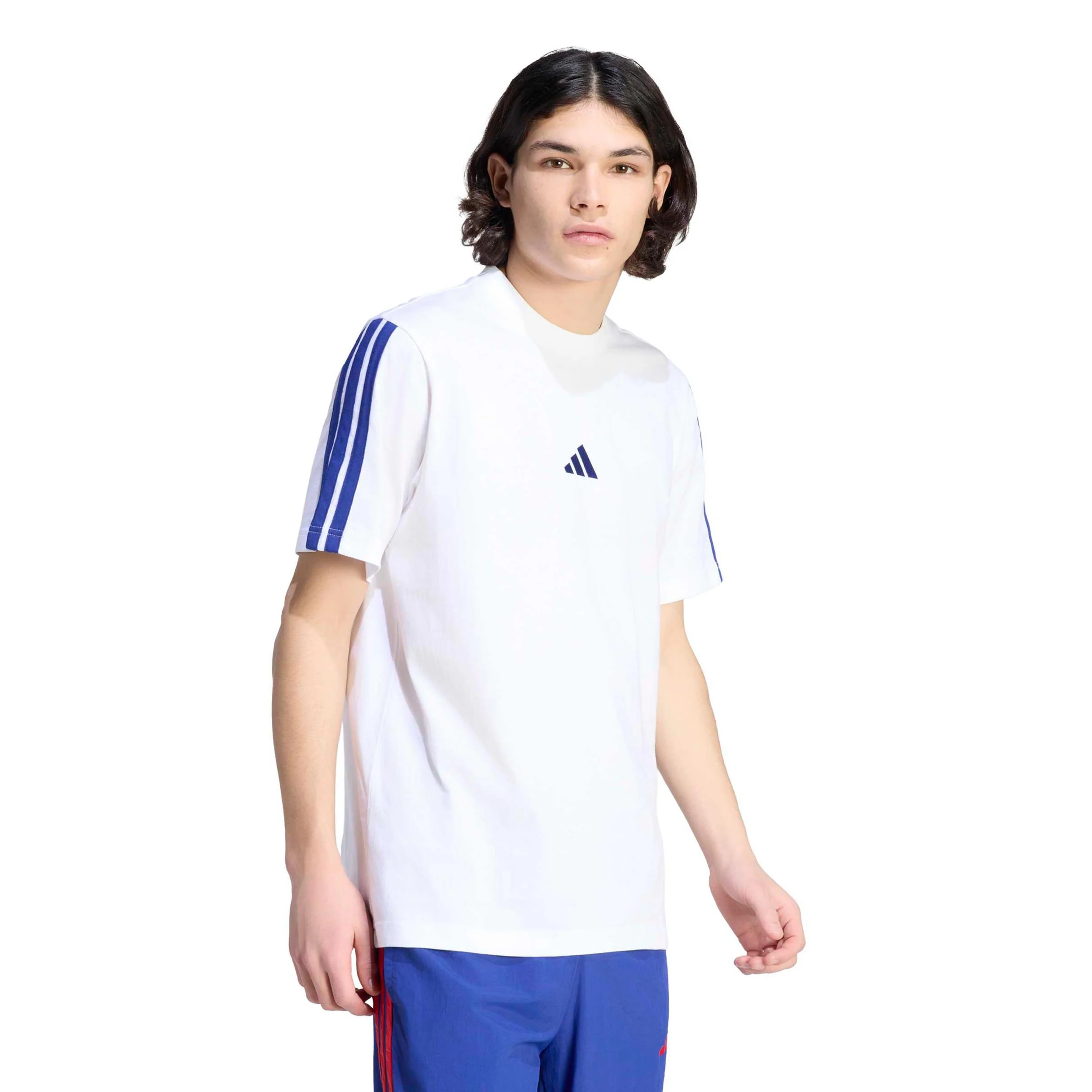 3Stripes Camiseta de manga corta Hombres - blanco, azul - Image 2