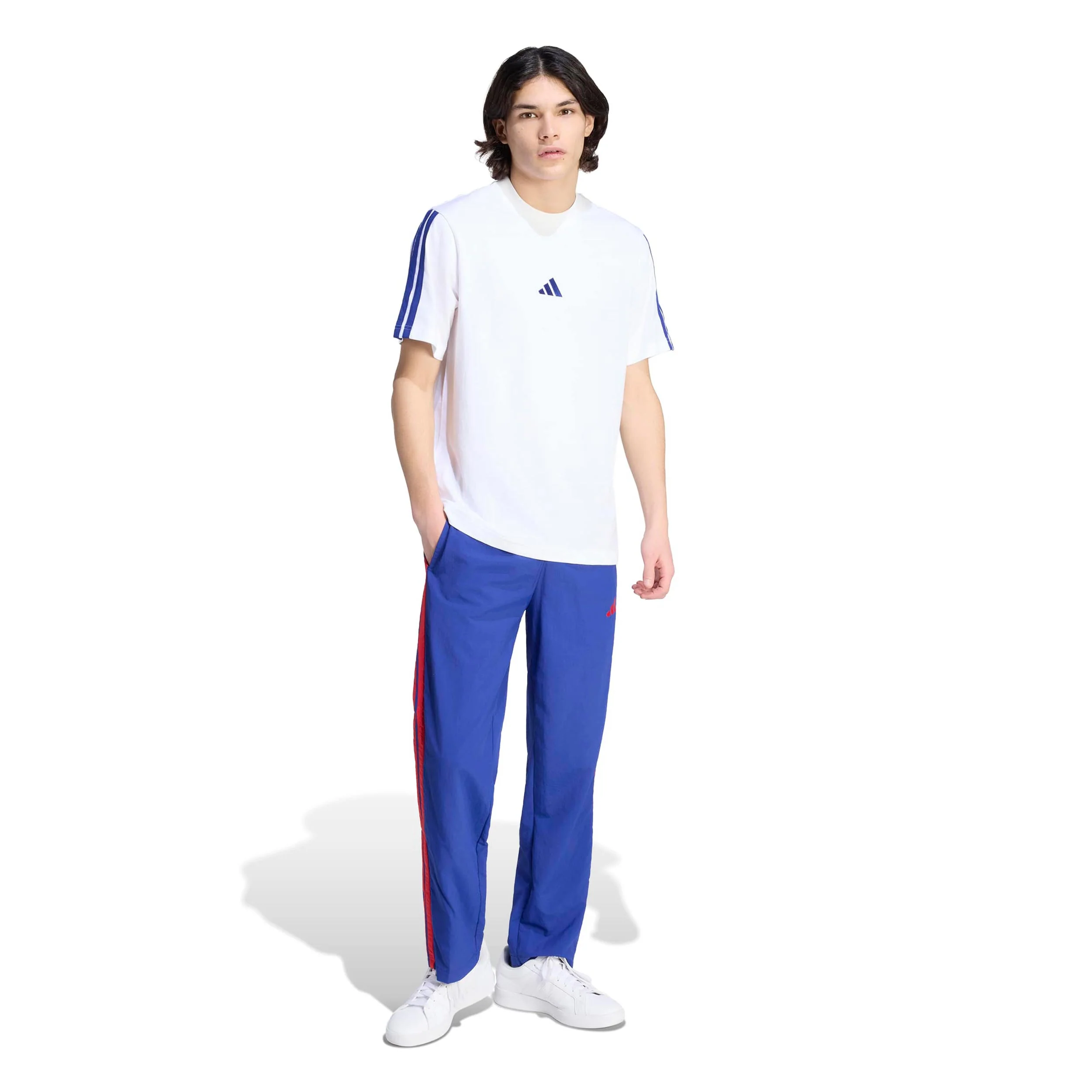 3Stripes Camiseta de manga corta Hombres - blanco, azul - Image 4