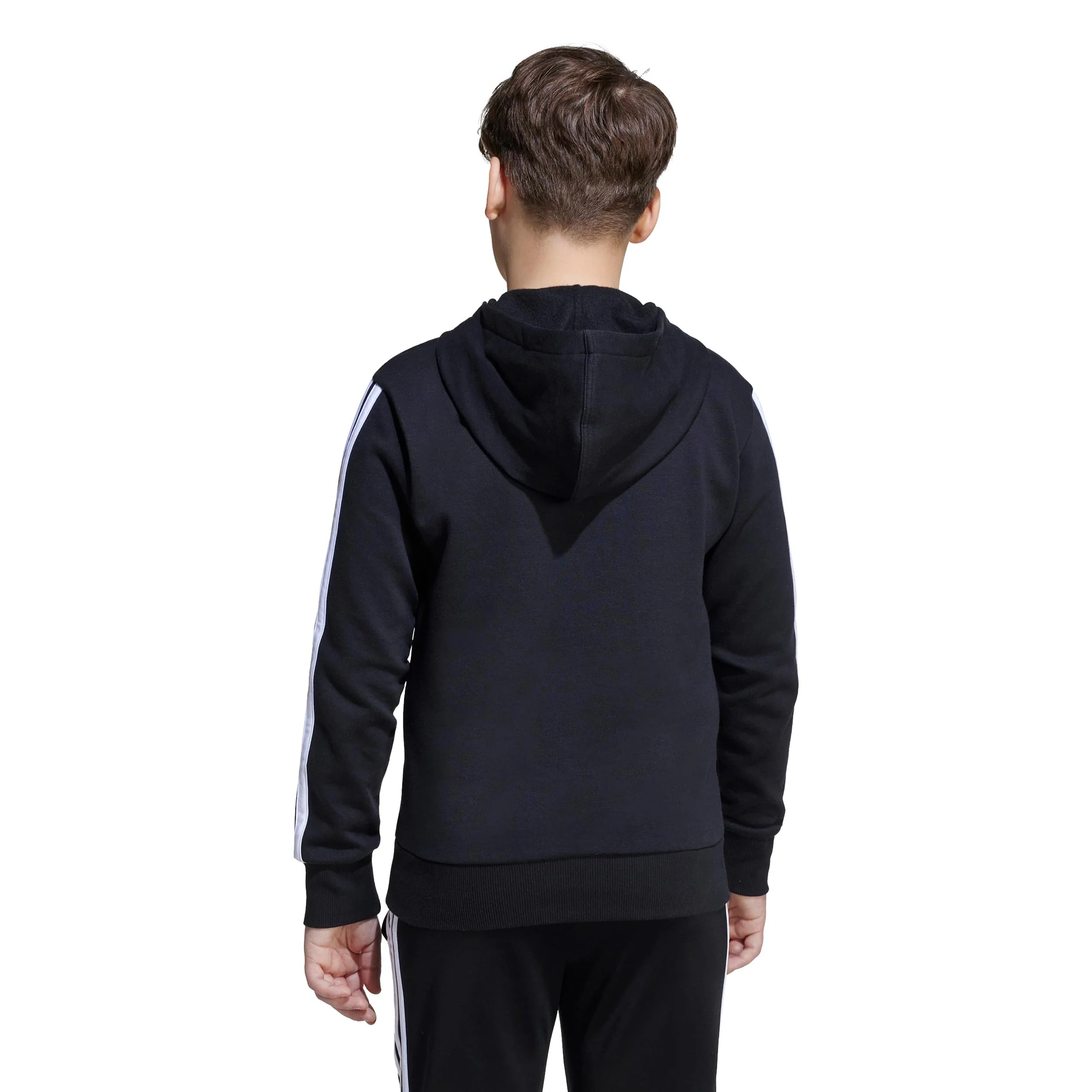 3Stripes Fleece Sudadera con capucha Chicos - negro, blanco - Image 3