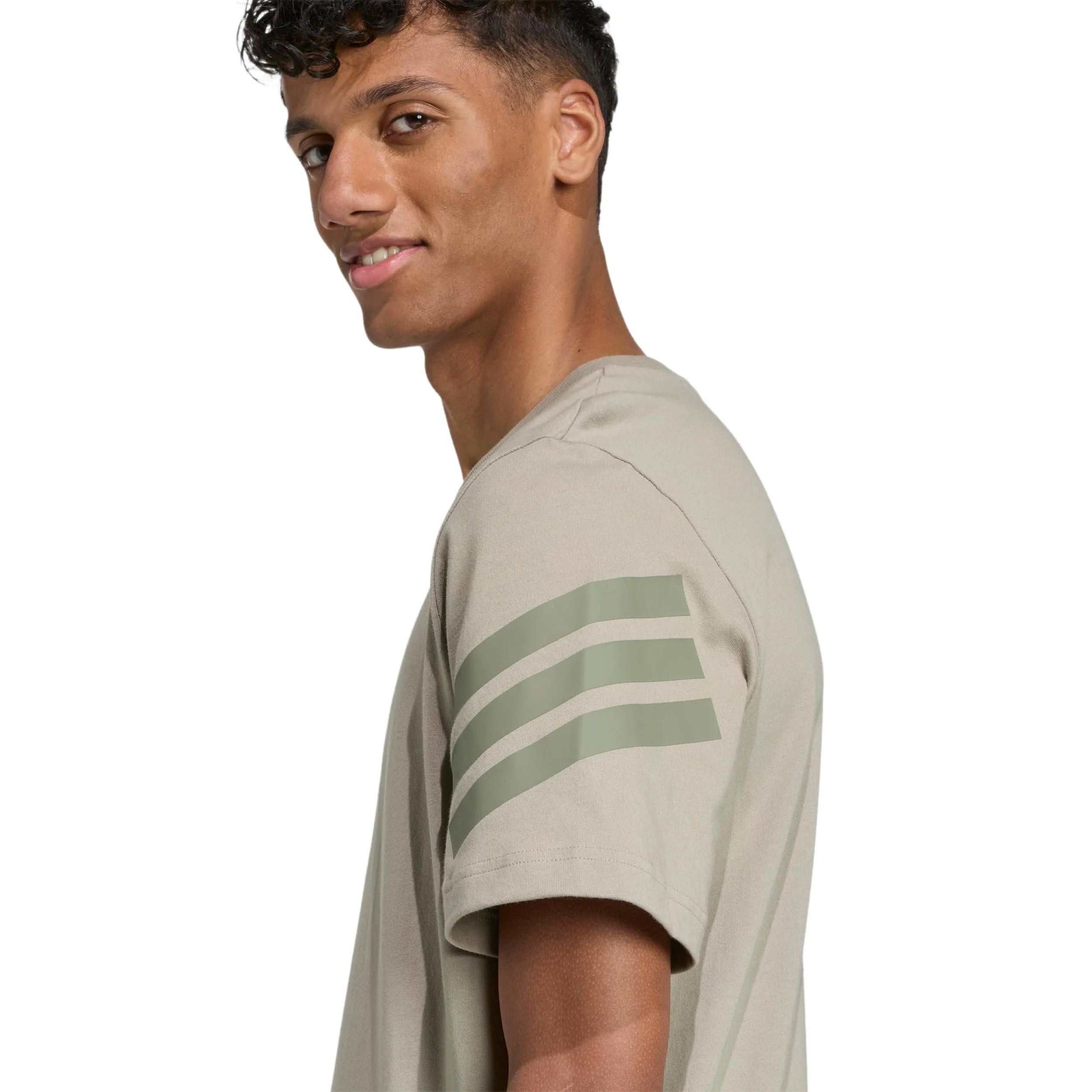 3Stripes Regular Camiseta de manga corta Hombres-beige - Image 5