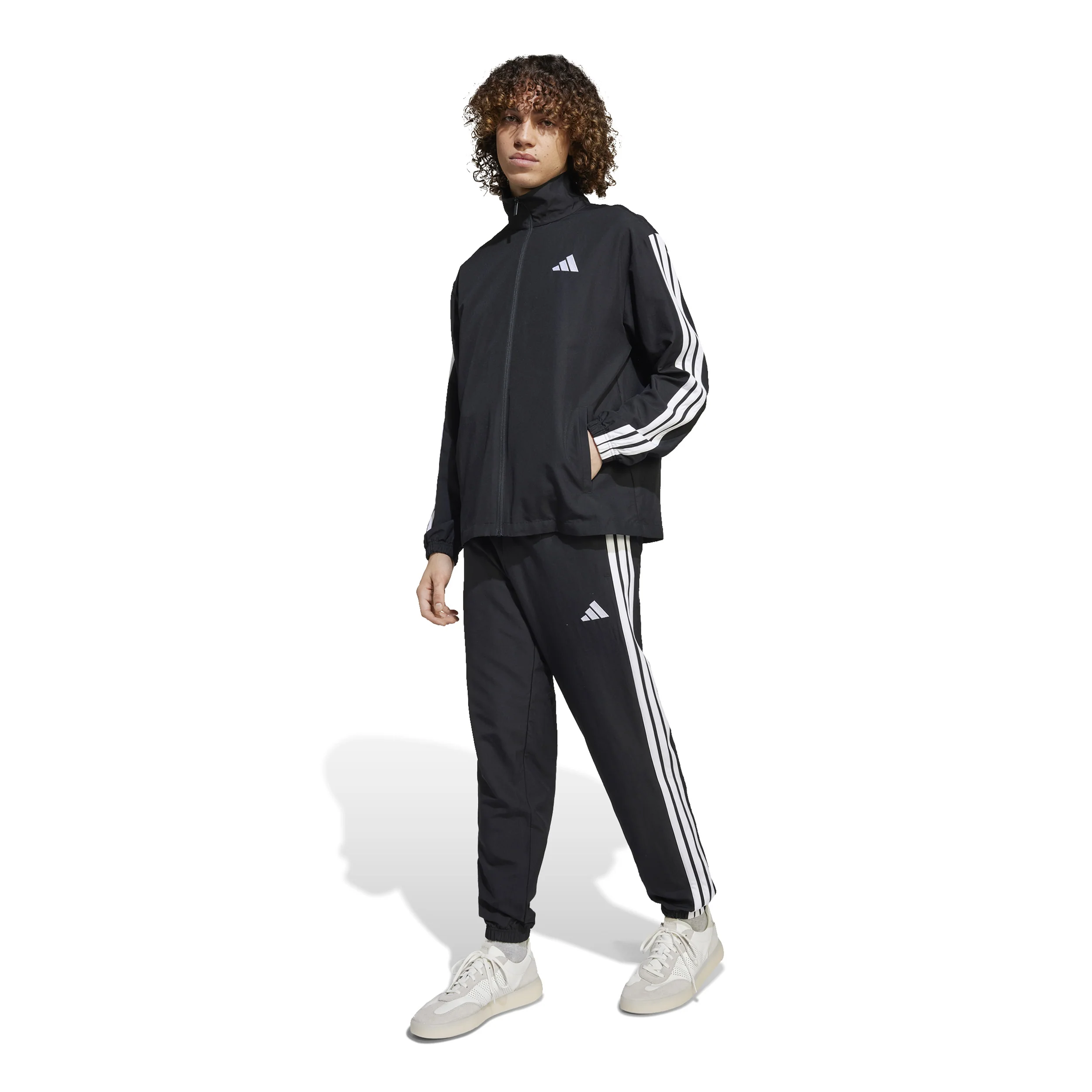 3Stripes Woven Chándal Hombres - negro - Image 4