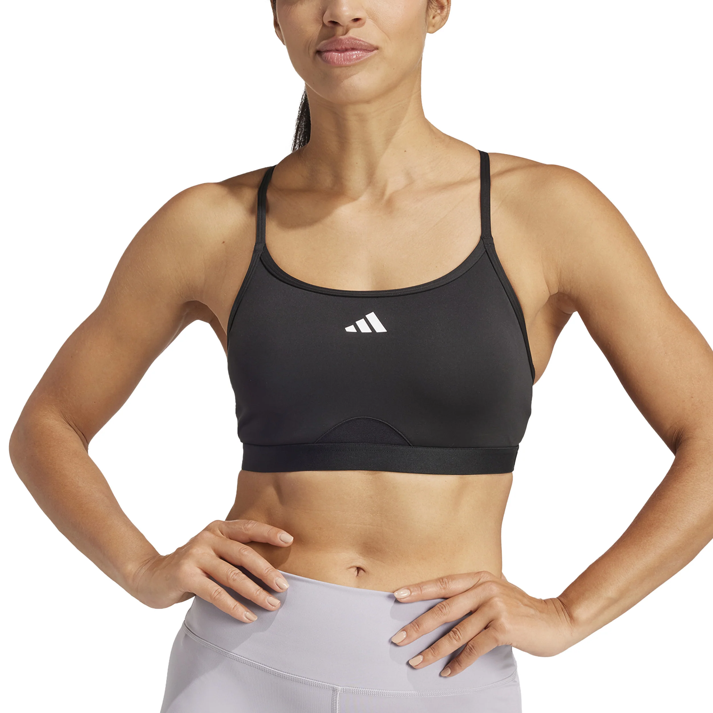 Aeroreact Training 3Stripes Sujetador deportivo Mujeres - negro - Image 5