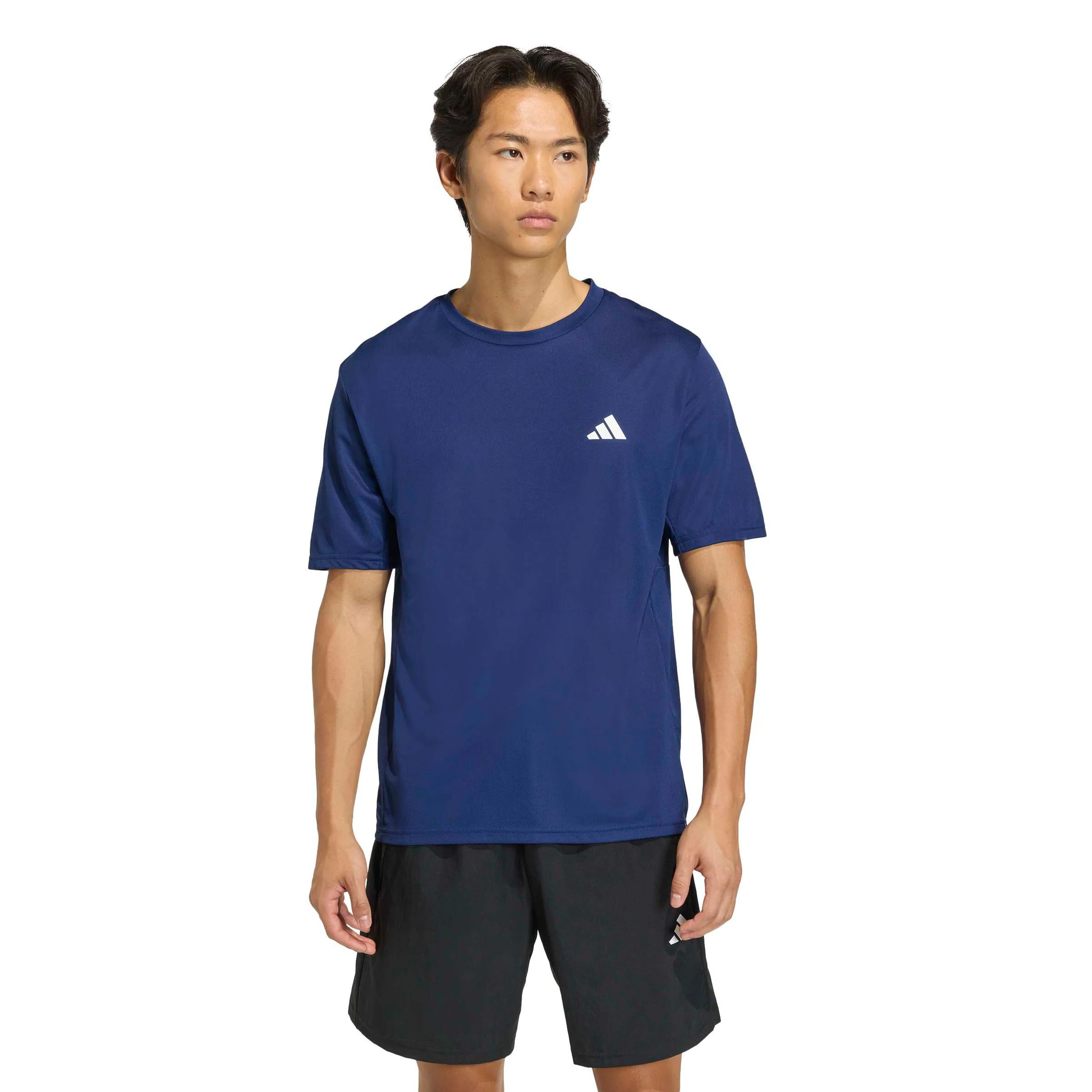 Basic Camiseta de manga corta Hombres-azul oscuro - Image 2