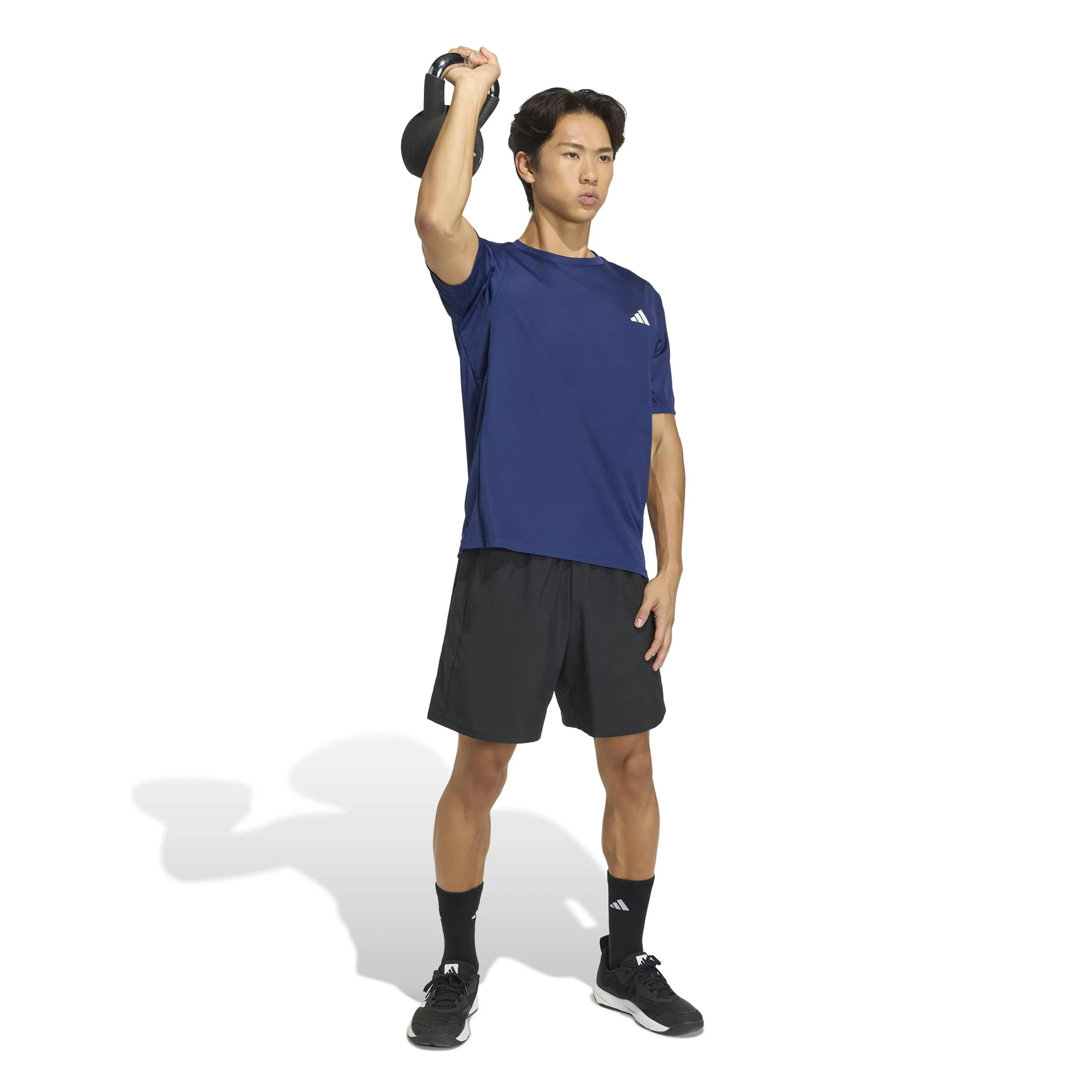 Basic Camiseta de manga corta Hombres-azul oscuro - Image 4