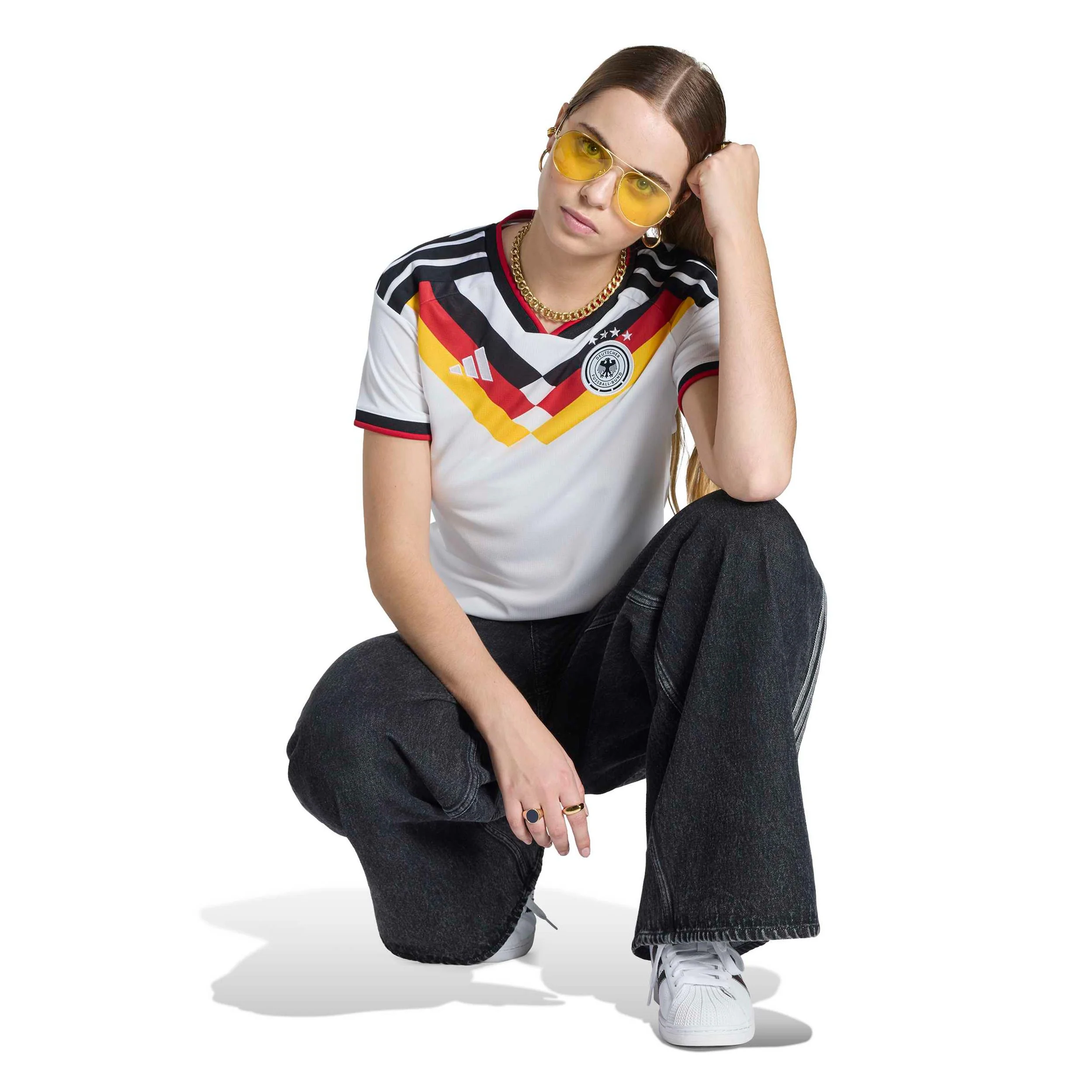 Camiseta Alemania Local 26 Mujer – Blanca - Image 8
