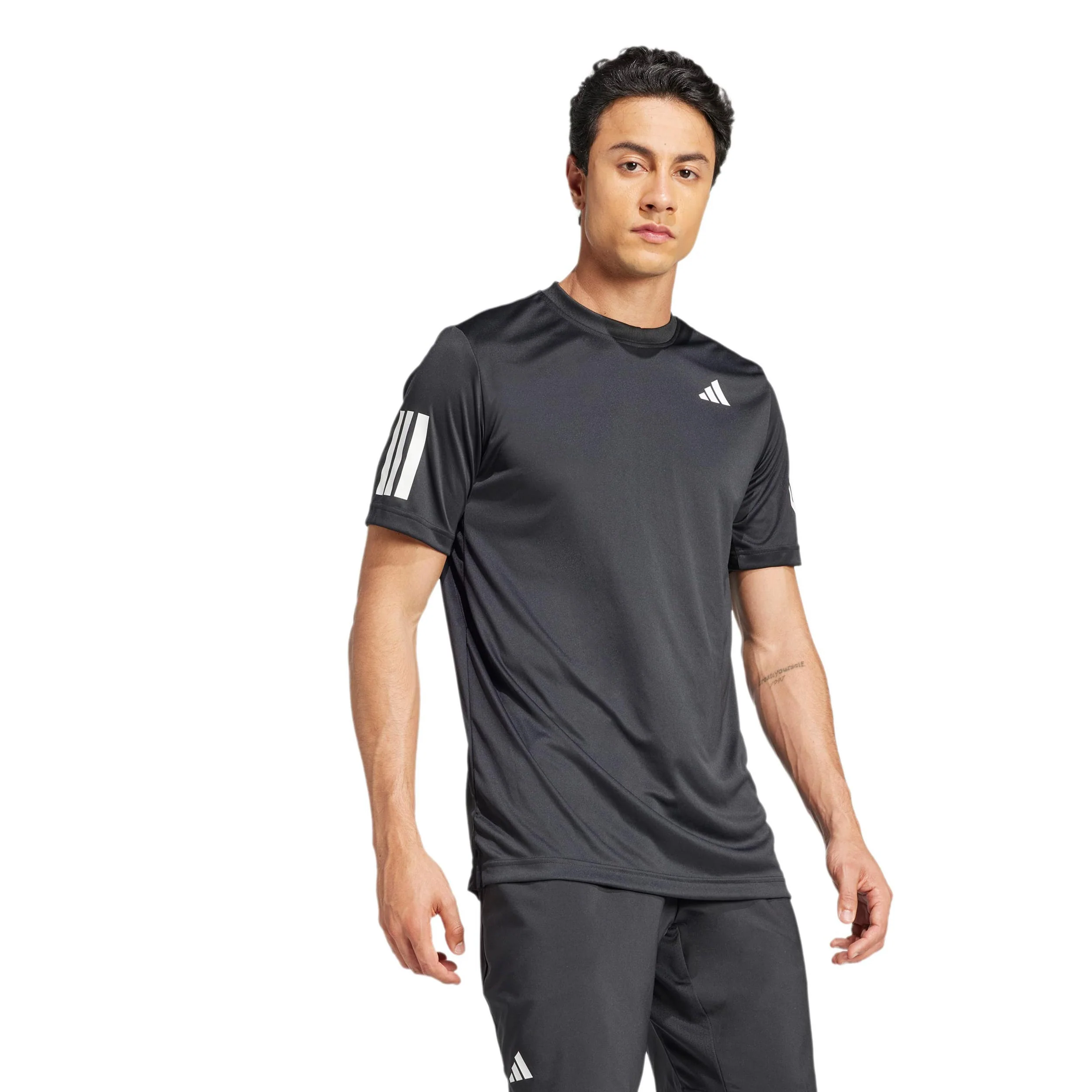 Club 3Stripes Camiseta de manga corta Hombres-negro - Image 4