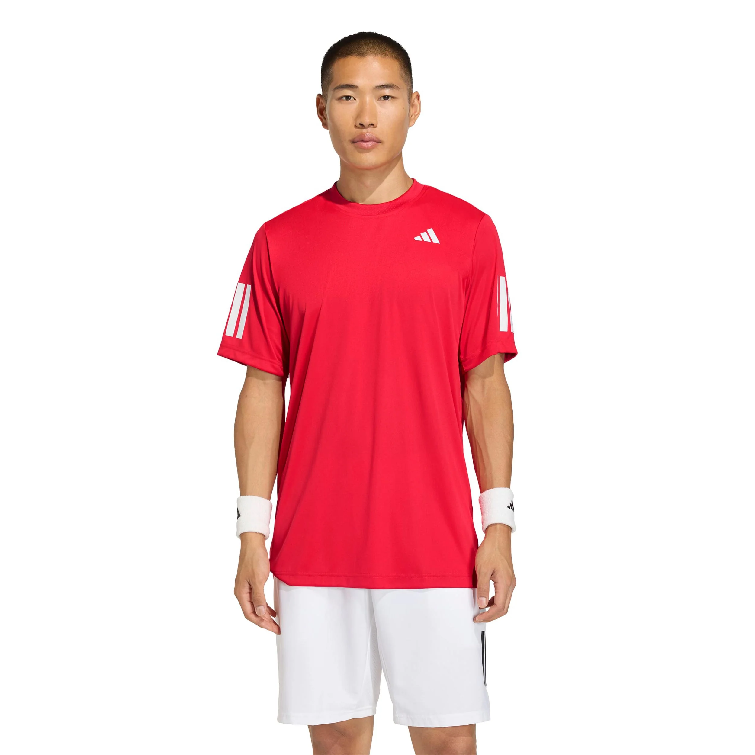 Club 3Stripes Camiseta de manga corta Hombres - rojo, blanco - Image 2