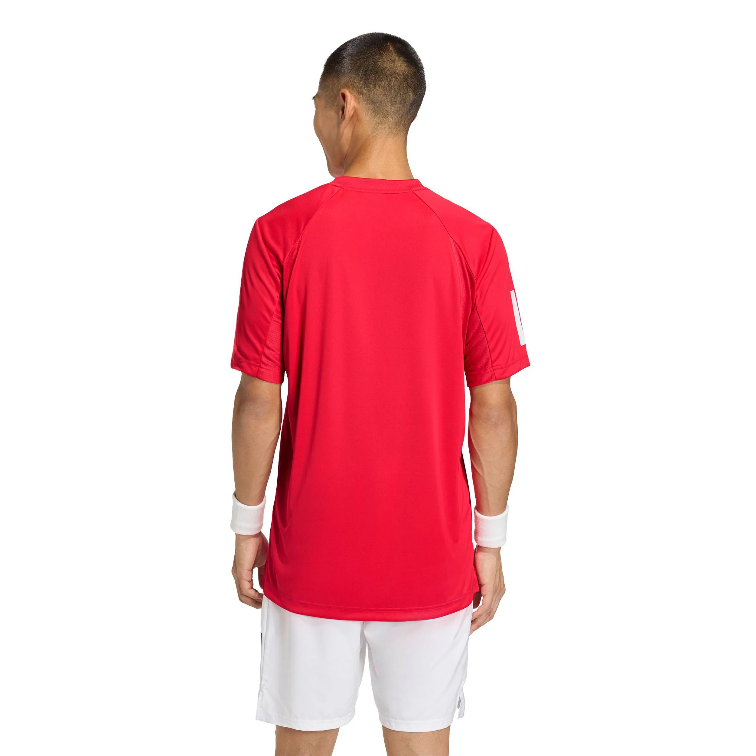 Club 3Stripes Camiseta de manga corta Hombres - rojo, blanco - Image 3