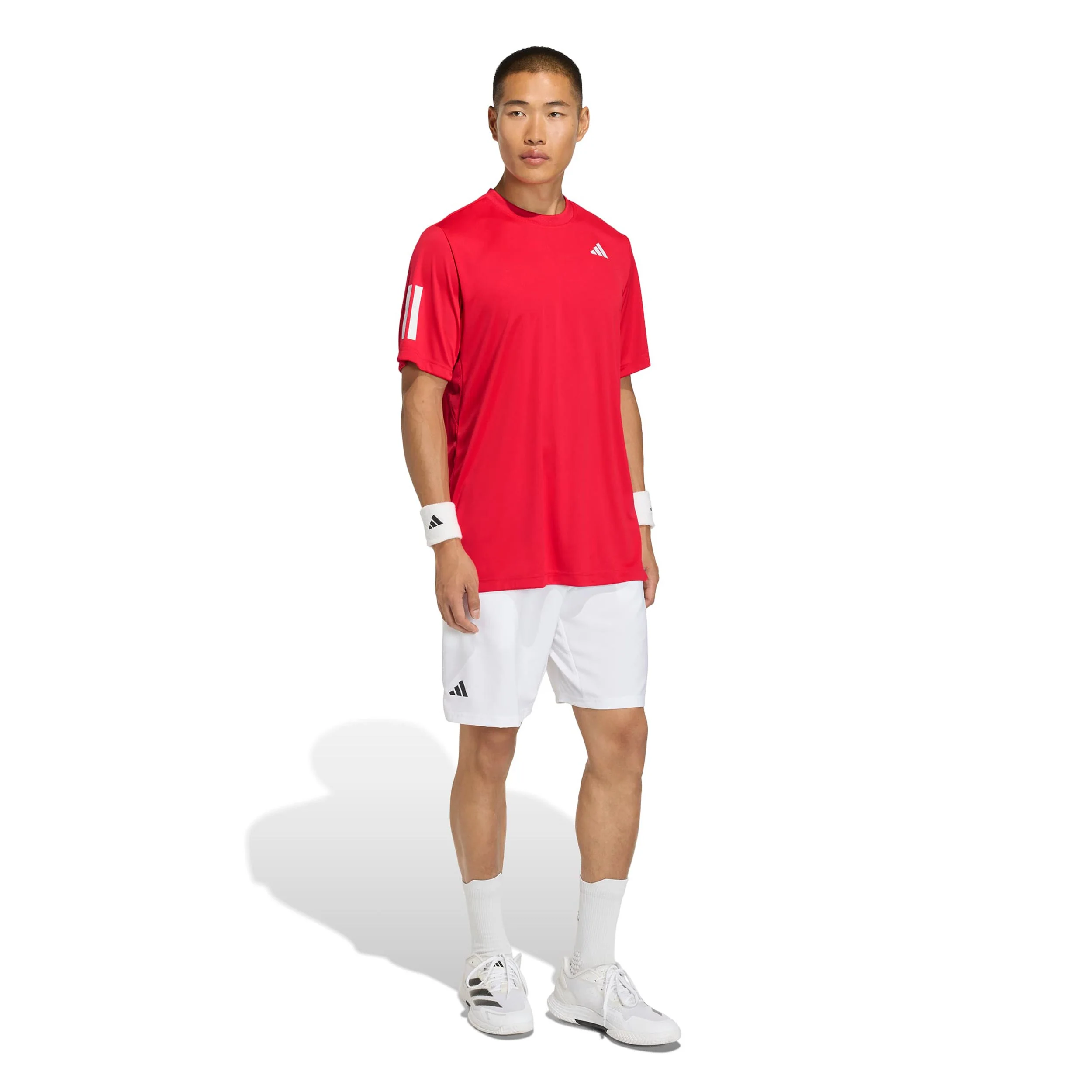 Club 3Stripes Camiseta de manga corta Hombres - rojo, blanco - Image 4