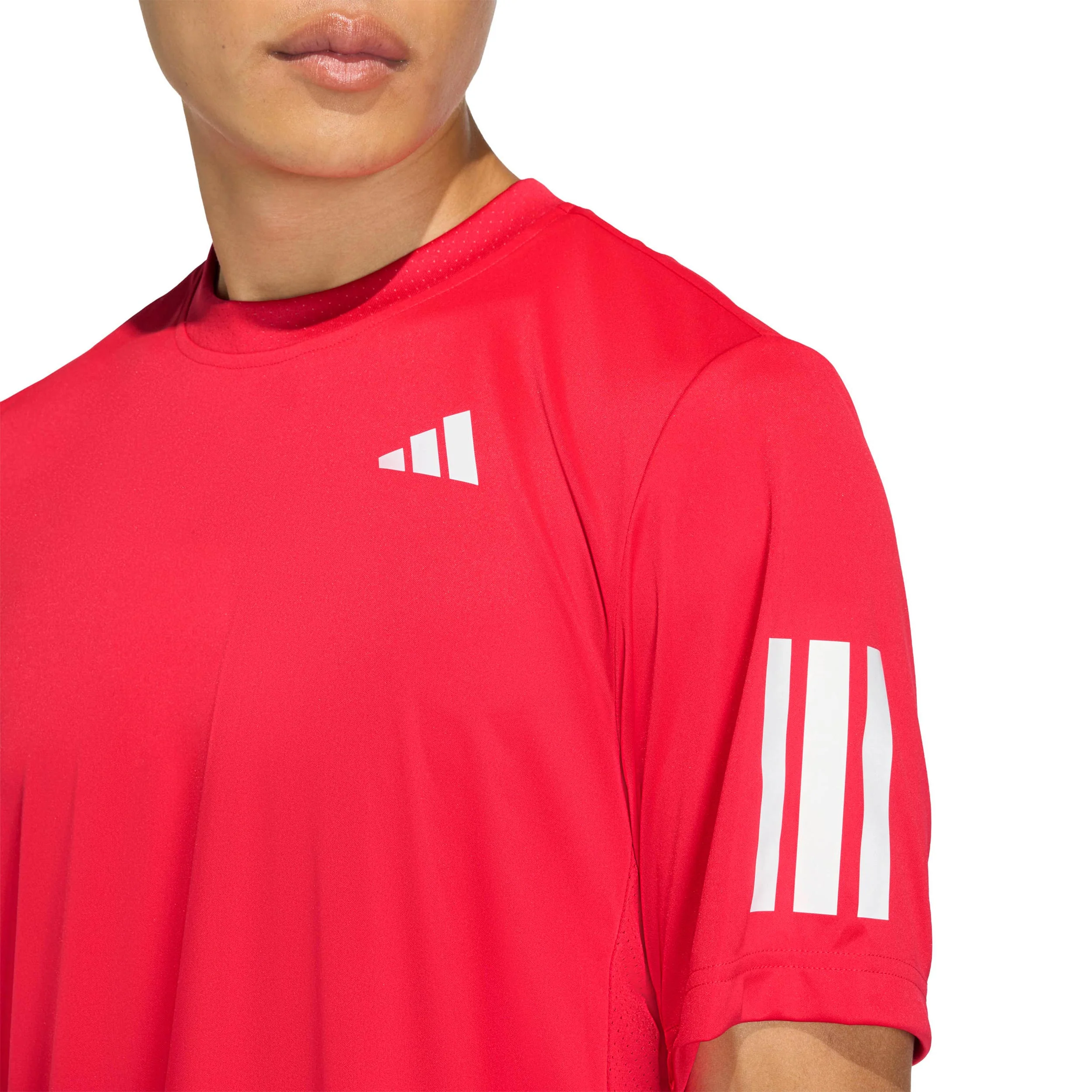 Club 3Stripes Camiseta de manga corta Hombres - rojo, blanco - Image 5