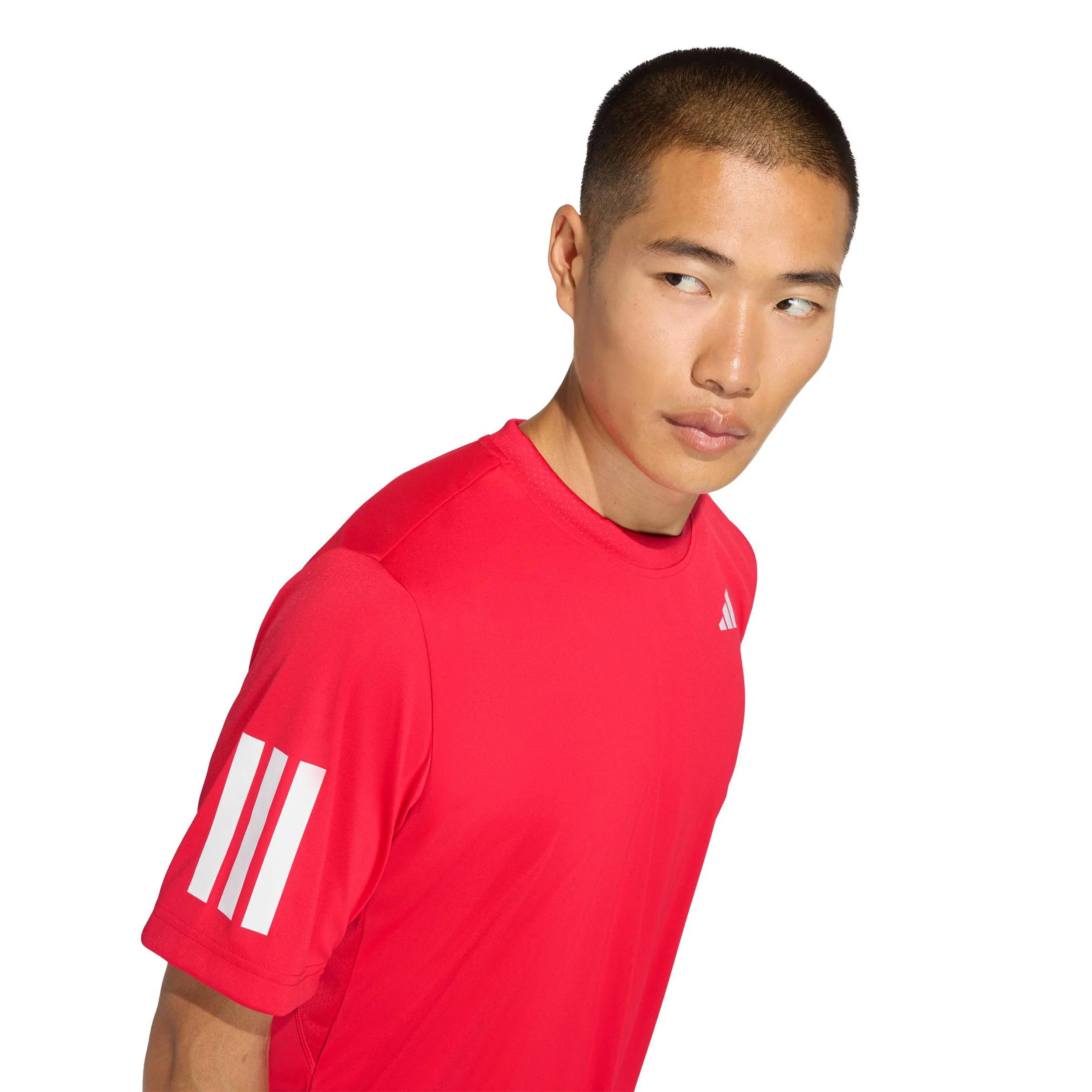 Club 3Stripes Camiseta de manga corta Hombres - rojo, blanco - Image 6