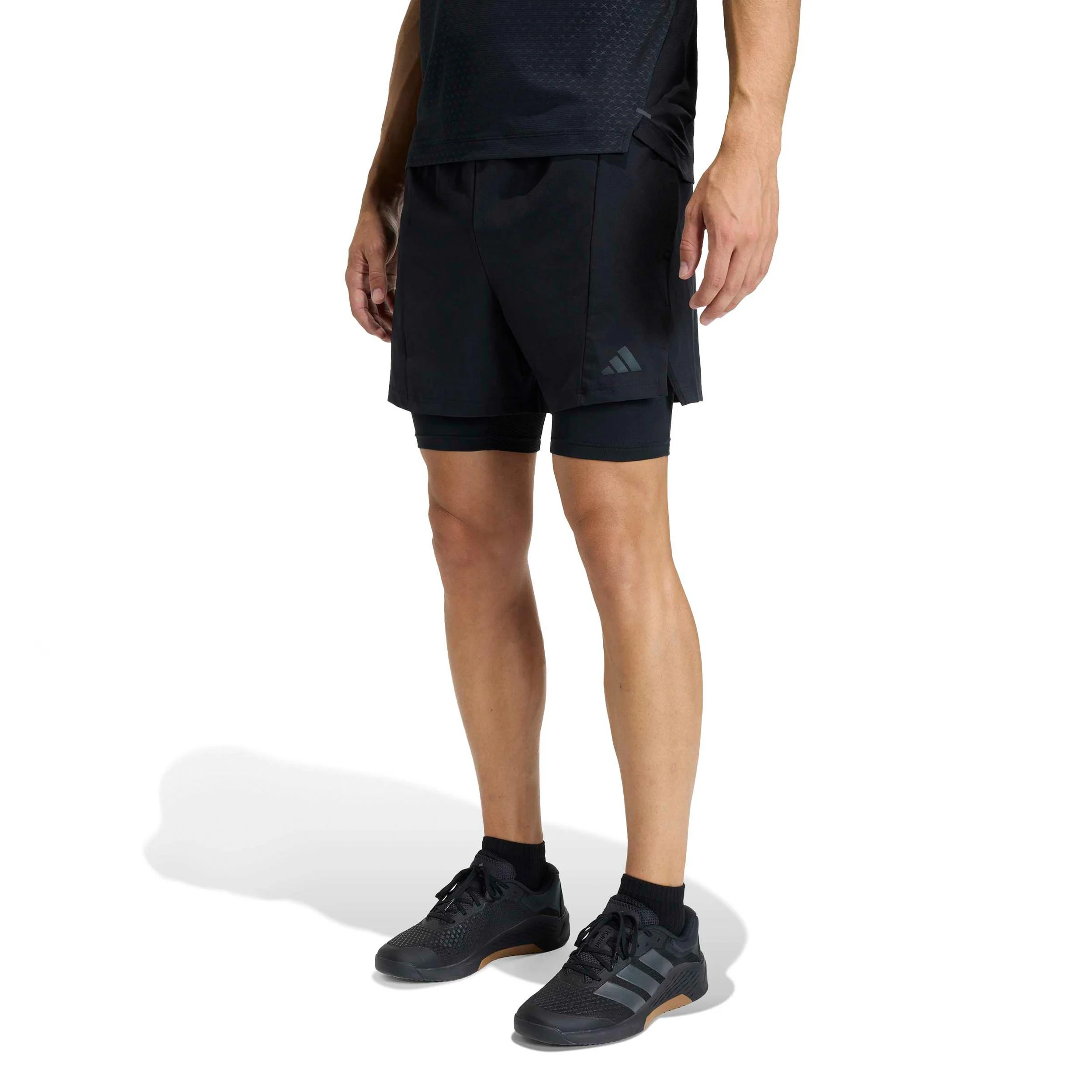 D4T 2in1 Shorts Hombres-negro - Image 2