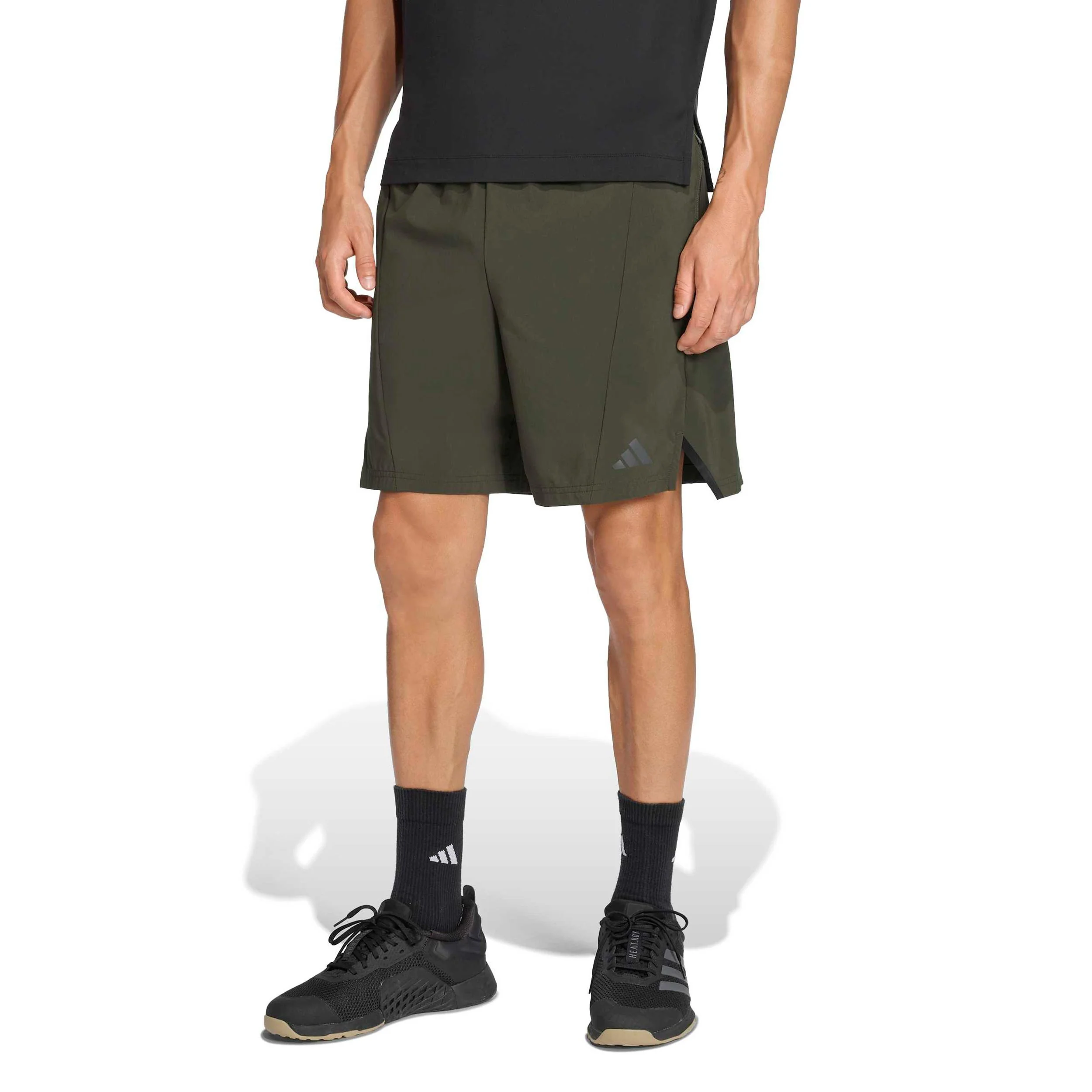 D4T 7Inch Shorts Hombres-verde oscuro