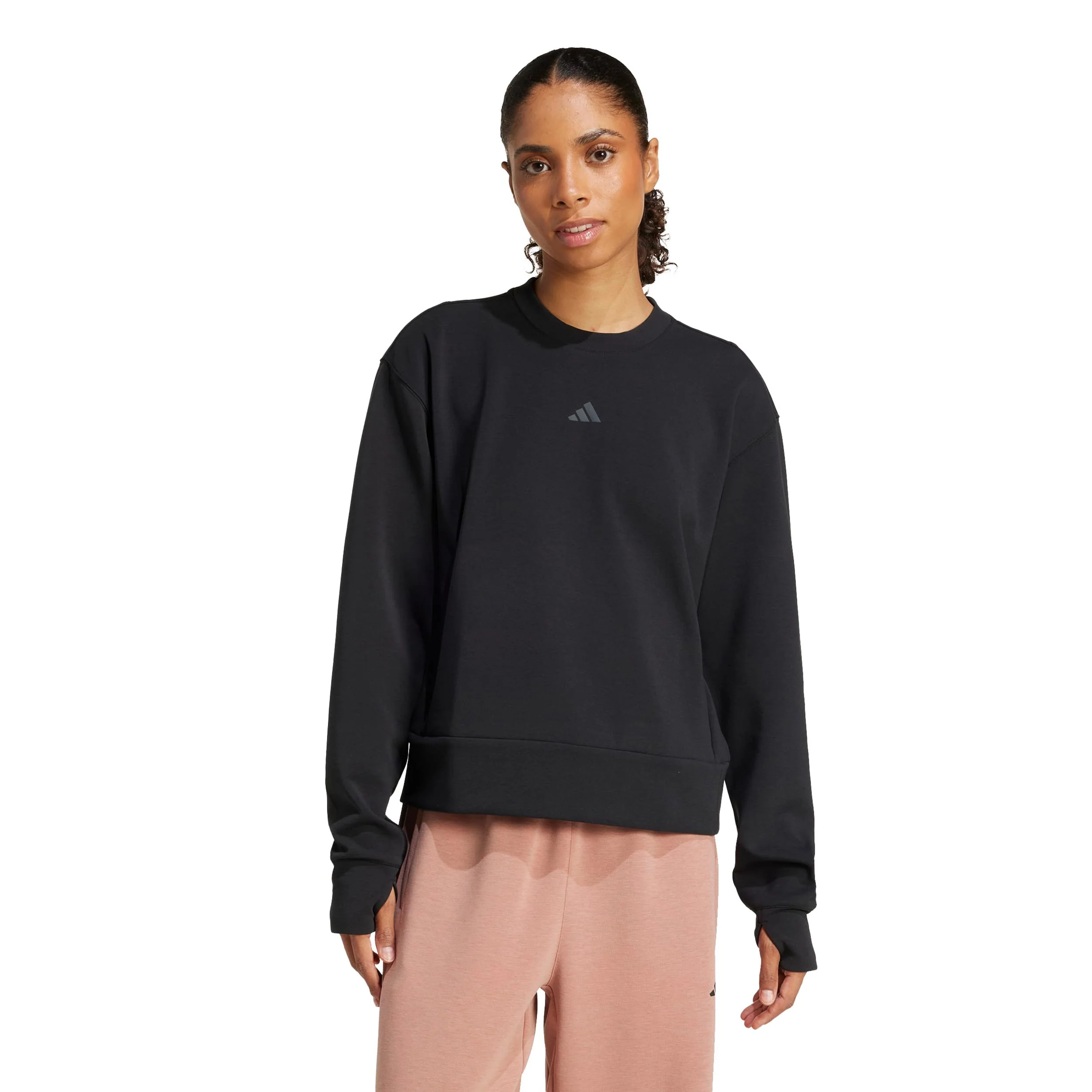 D4T Knit Crew Sudadera Mujeres-negro - Image 2