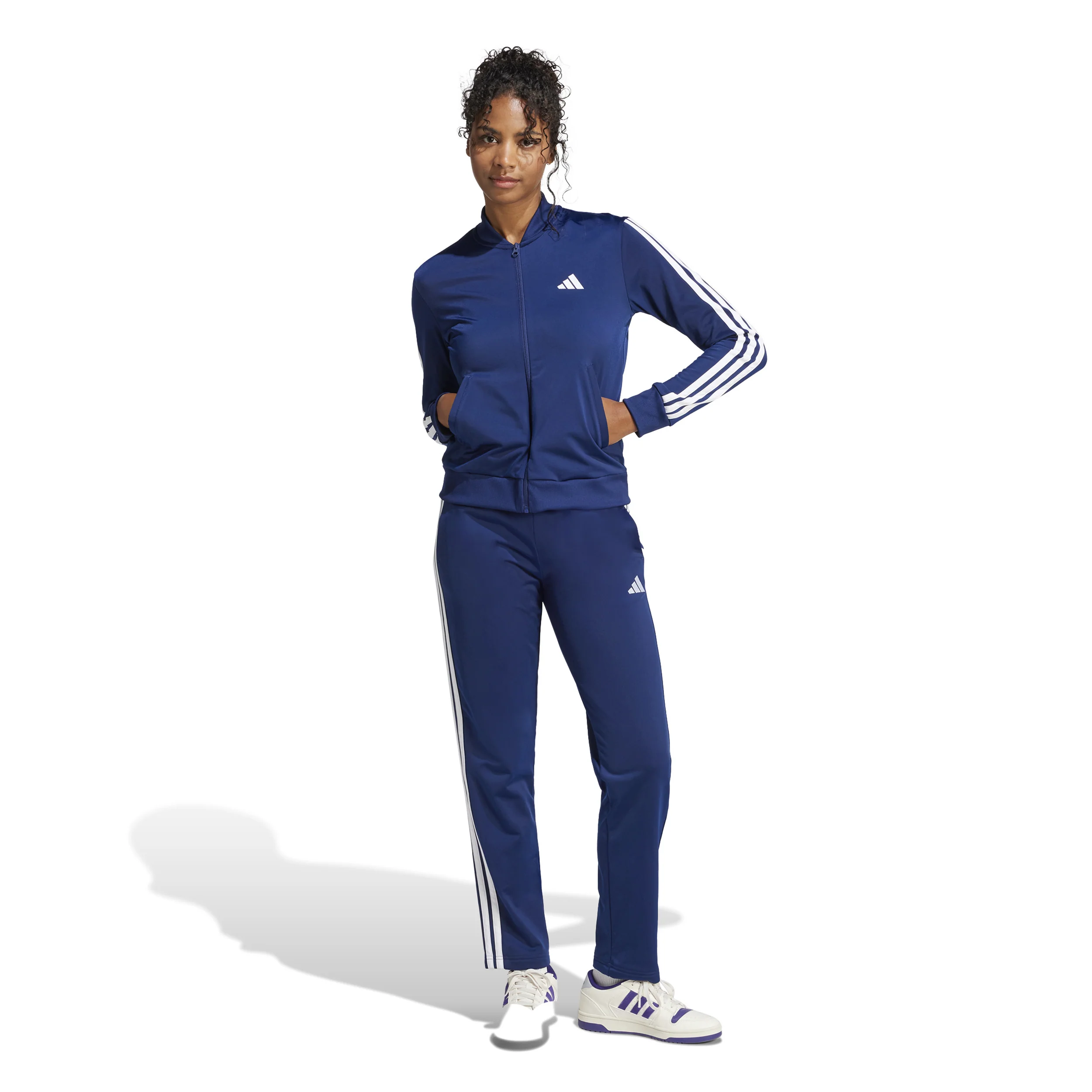 Essentials 3Stripes Dayready Chándal Mujeres - azul oscuro - Image 4
