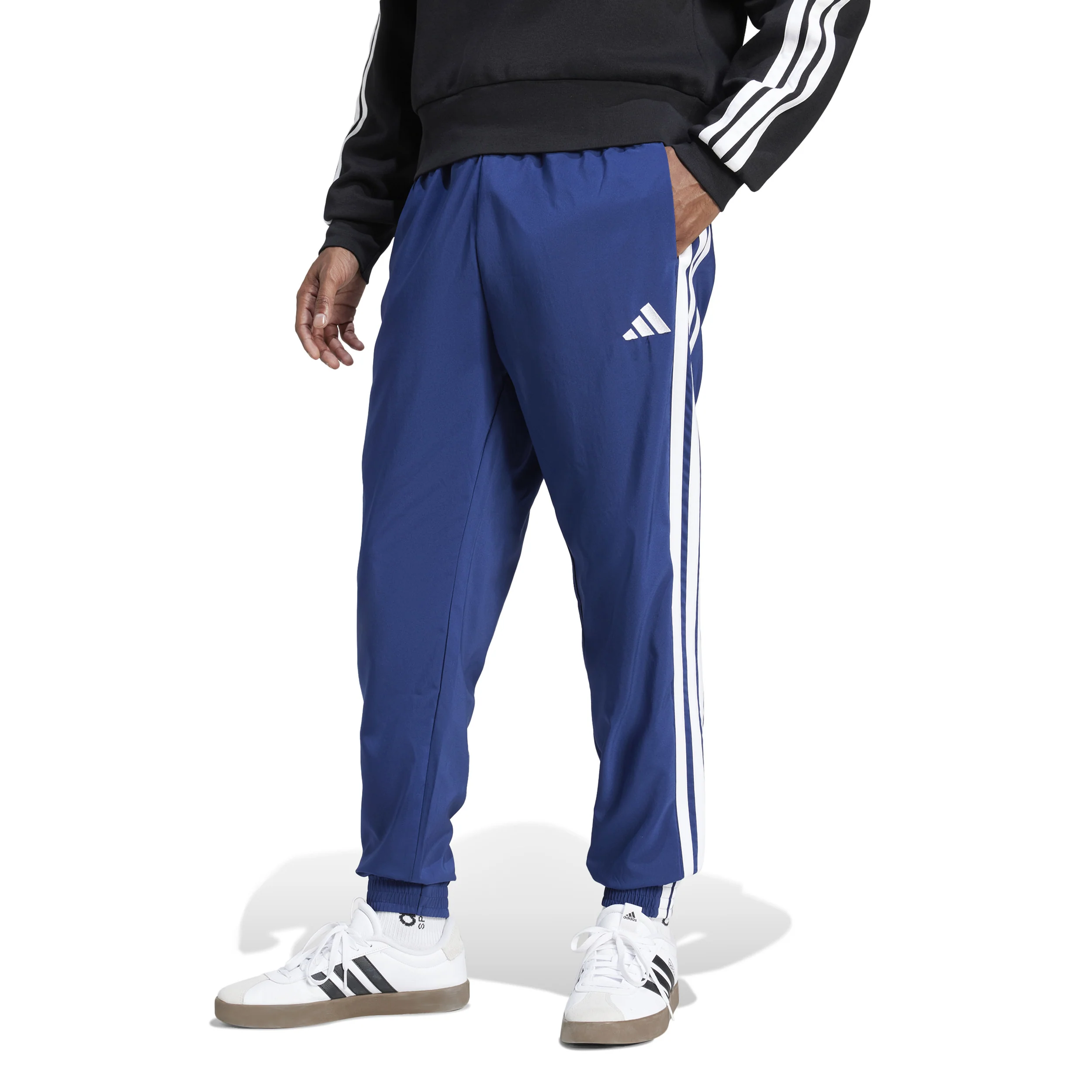 Essentials 3Stripes Woven Pantalón de entrenamiento Hombres - azul - Image 2