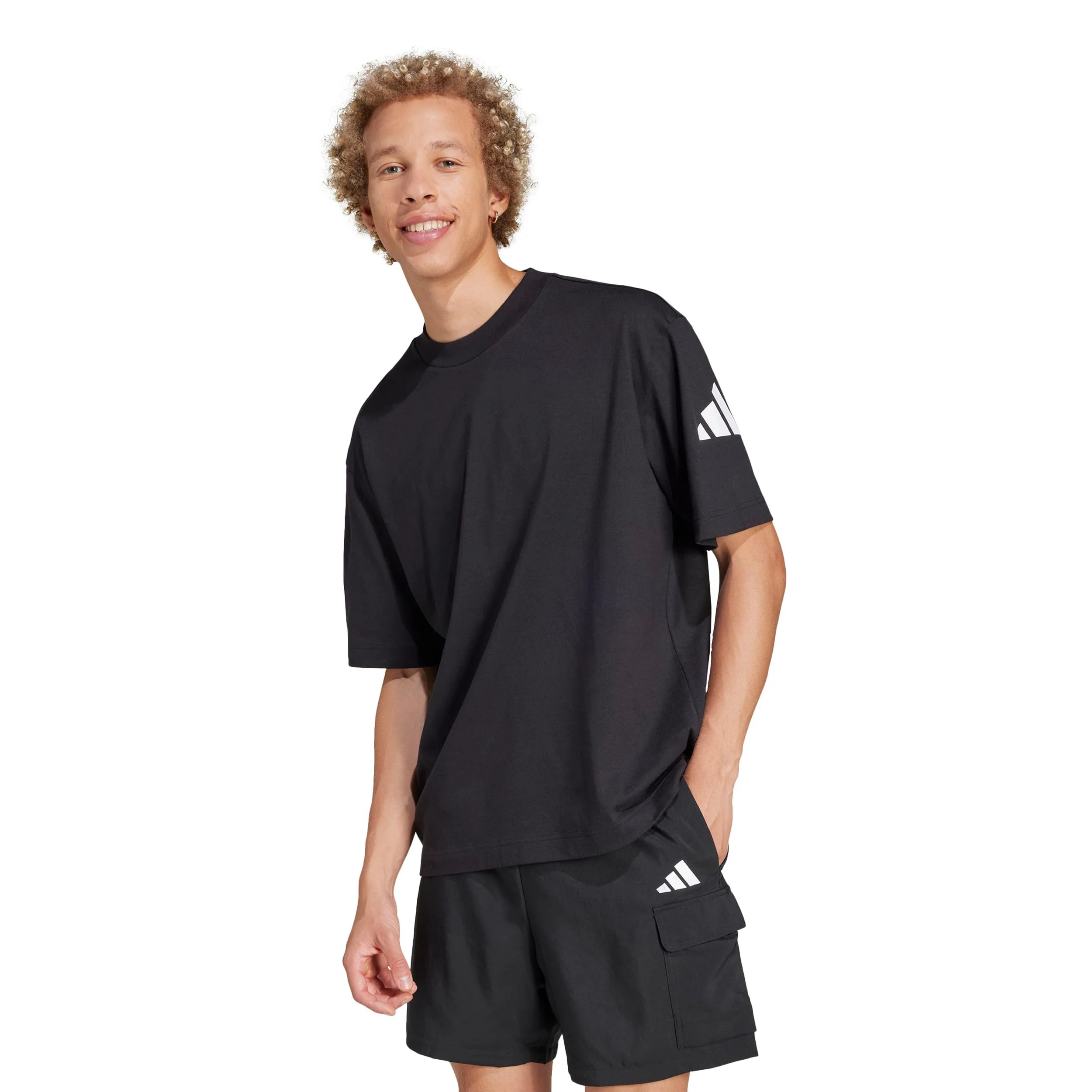 Essentials Loose Fit Camiseta de manga corta Hombres-negro - Image 2