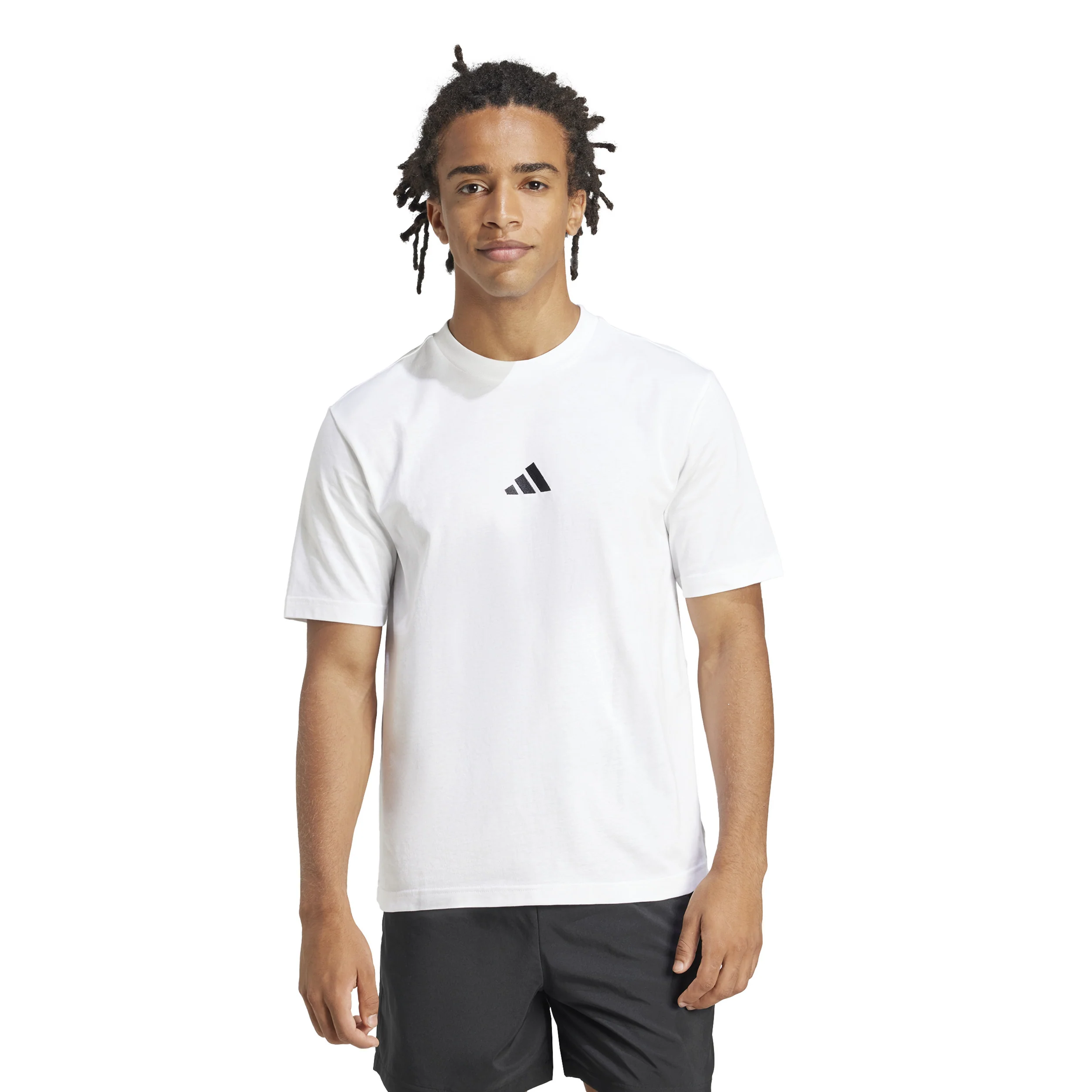 Essentials Small Logo Camiseta de manga corta Hombres - blanco, - Image 2