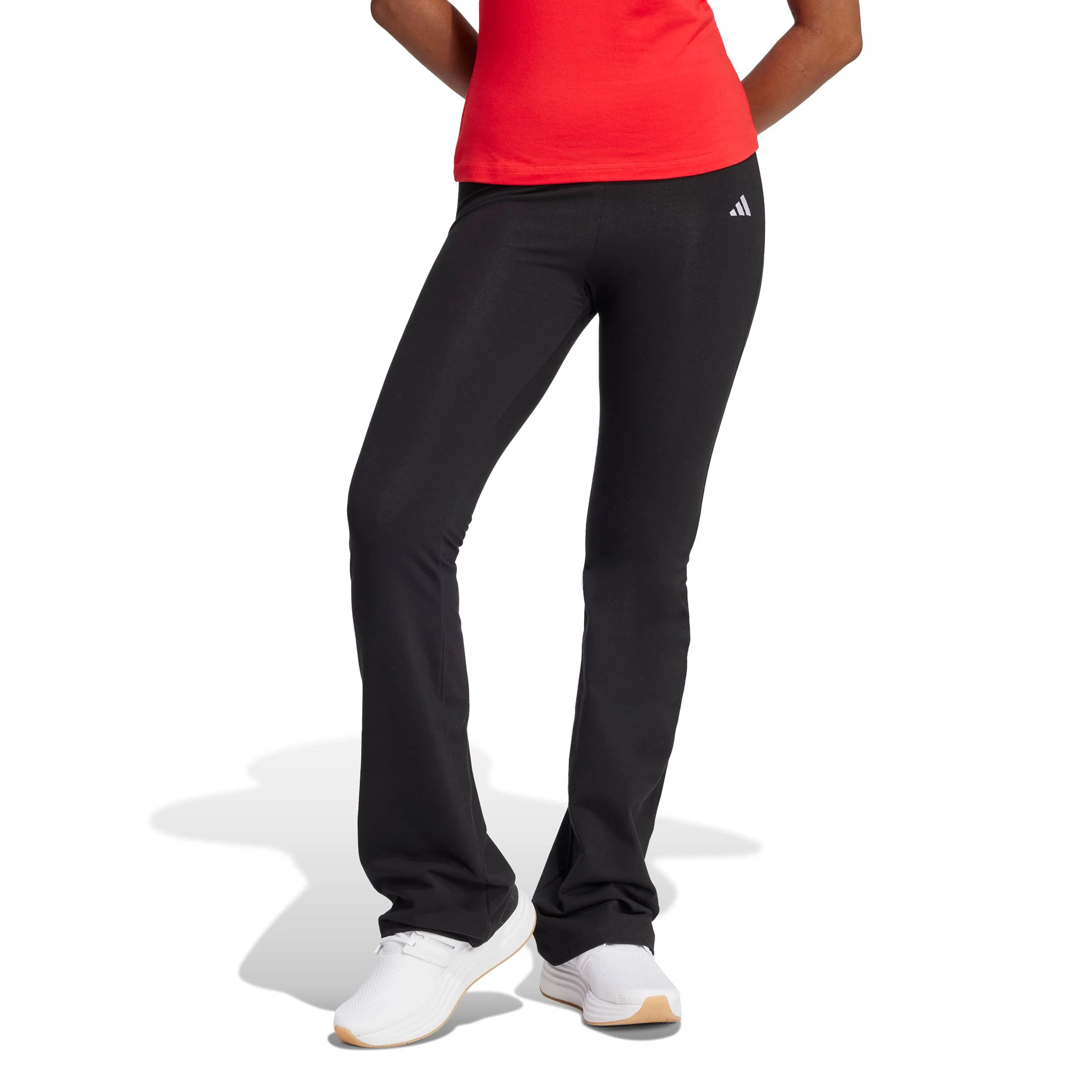 Essentials Small Logo Flared Malla Mujeres-negro - Image 2