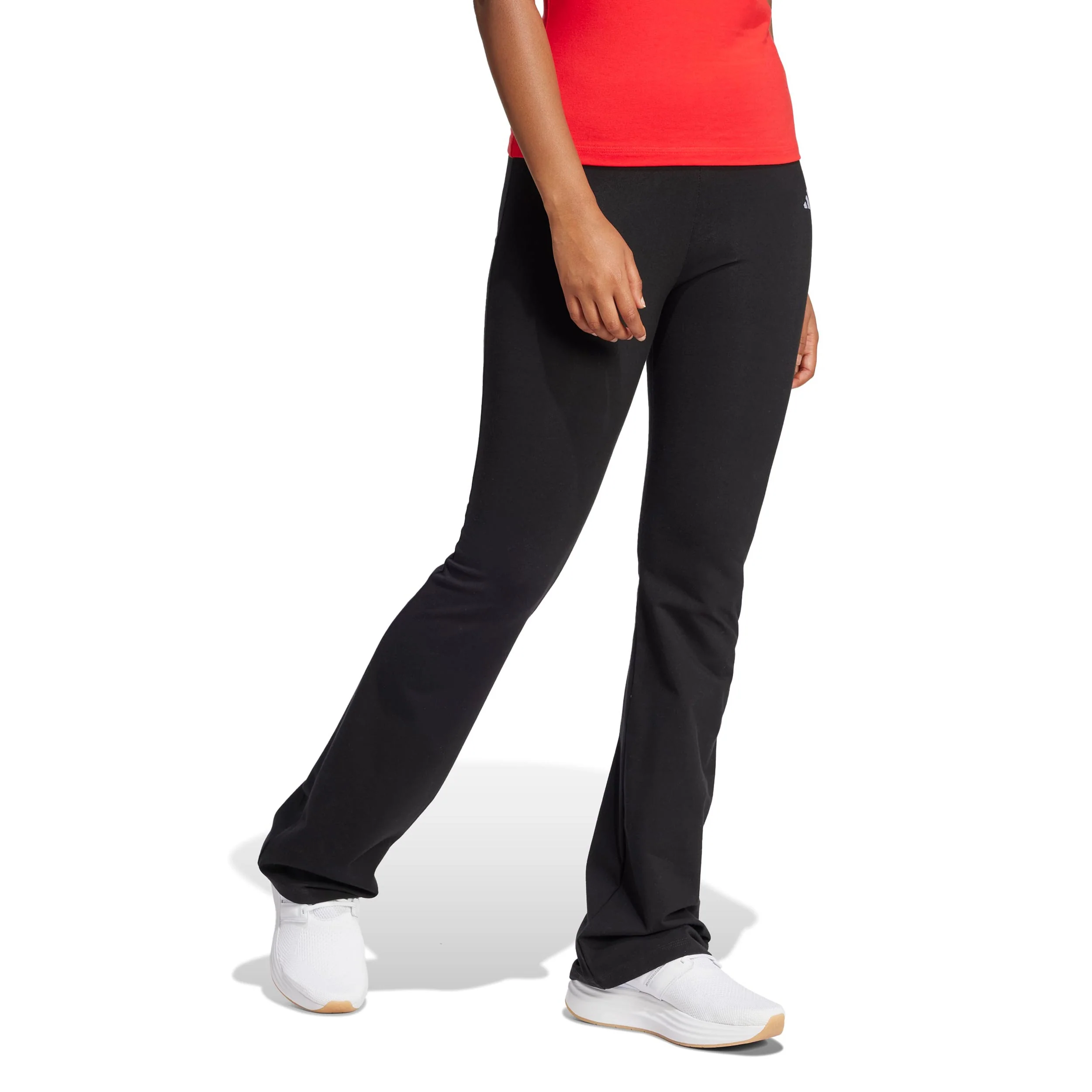 Essentials Small Logo Flared Malla Mujeres-negro - Image 4