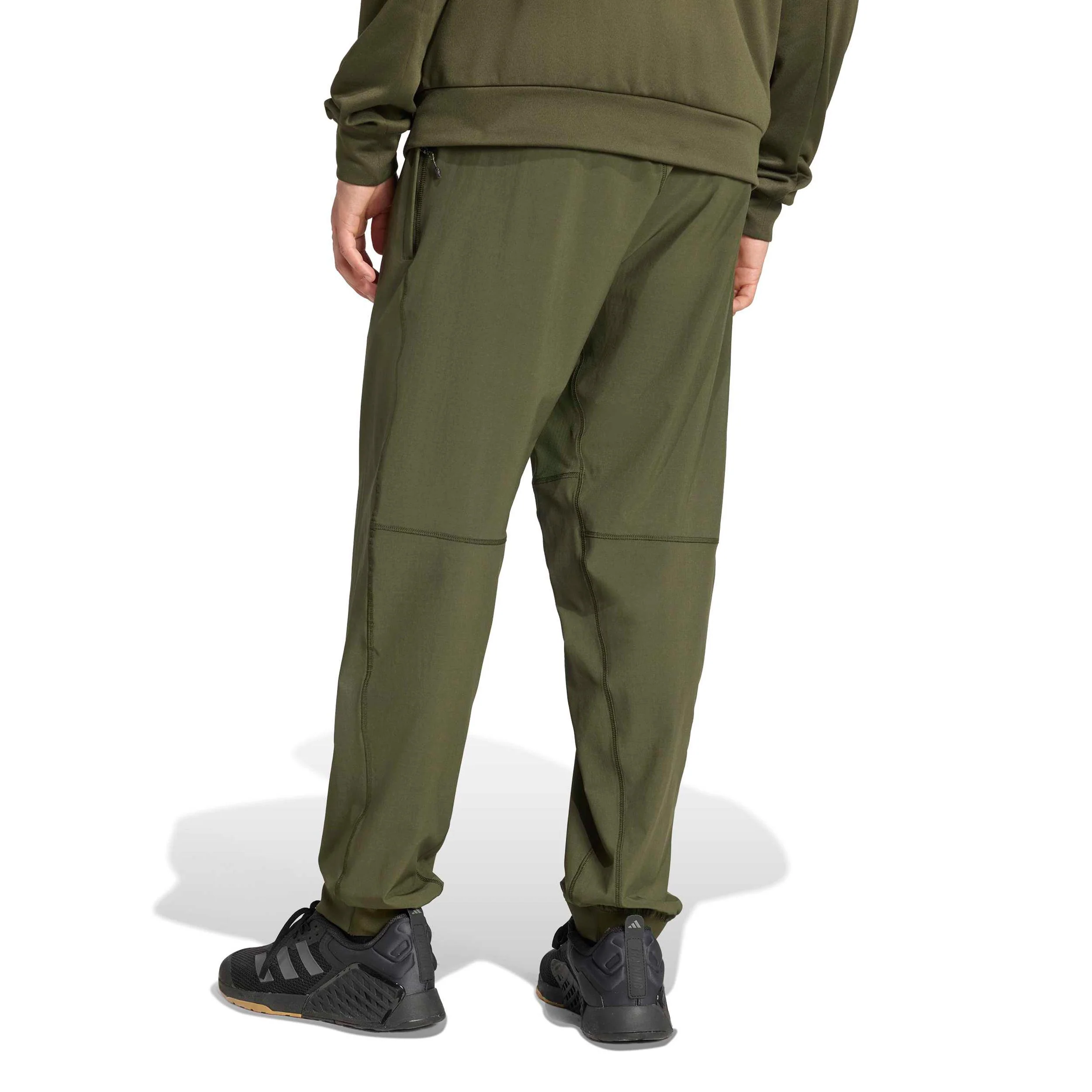 Essentials Woven Pantalón de entrenamiento Hombres-verde oscuro - Image 3