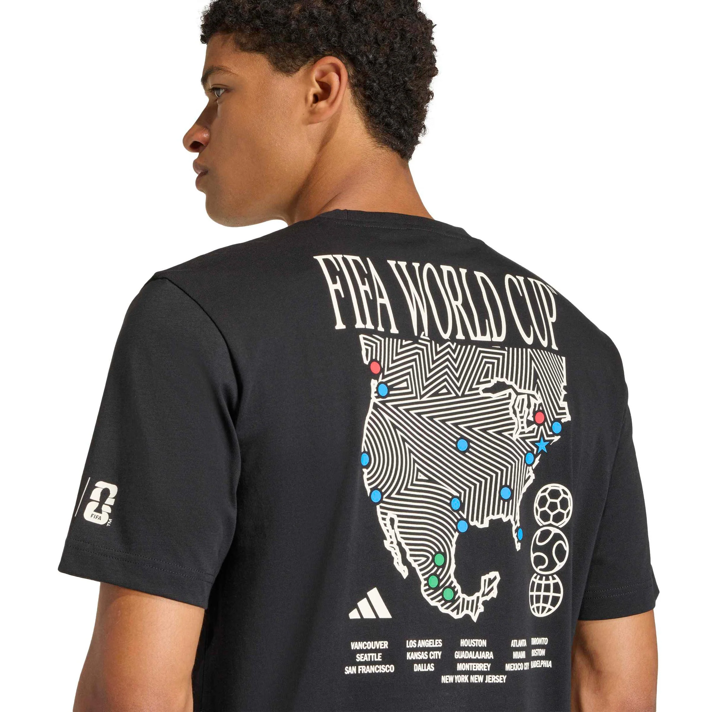 FIFA WC MAP Graphic Camiseta de manga corta Hombres - negro, multicolor - Image 6