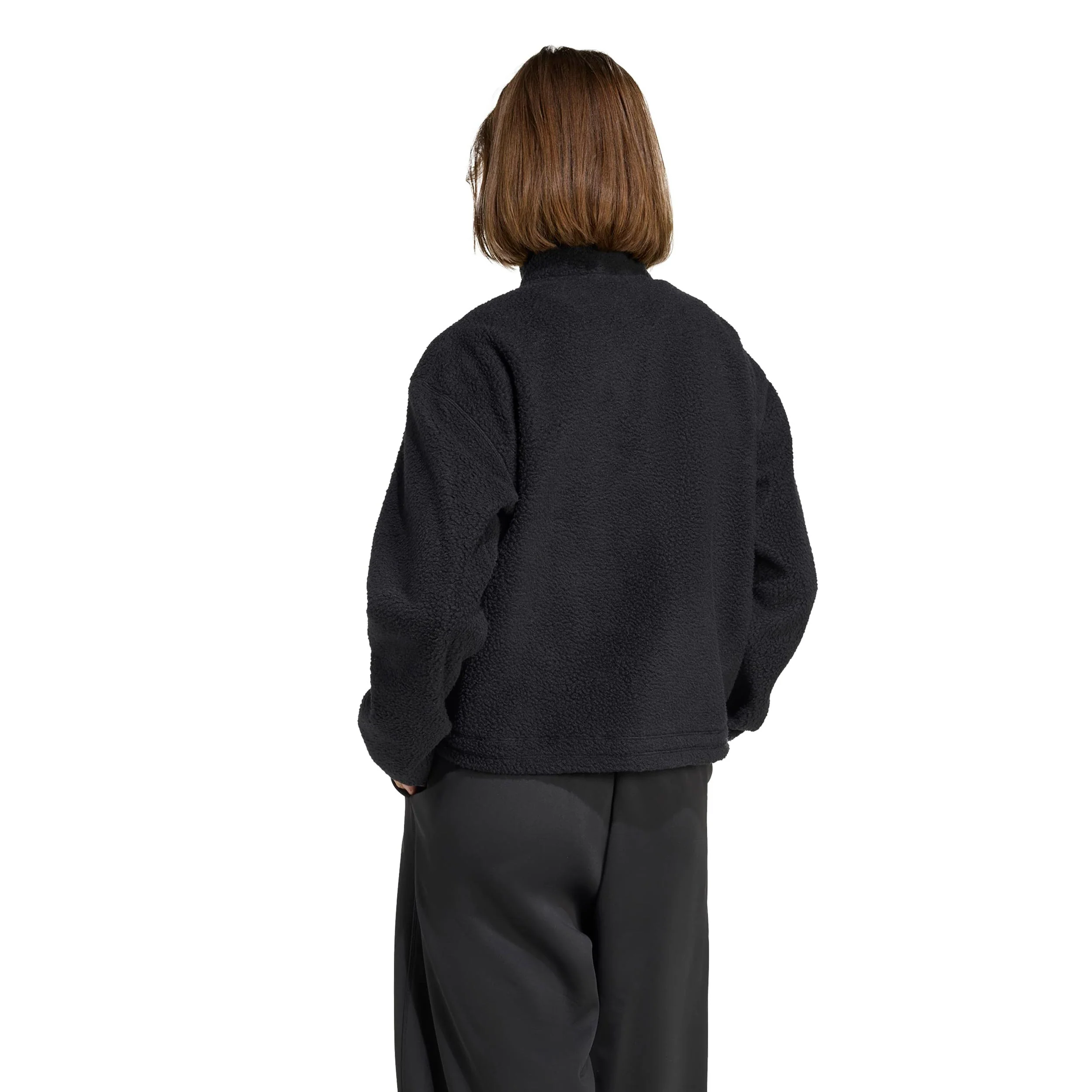 Fleece Half-Zip Sudadera Mujeres-negro - Image 3