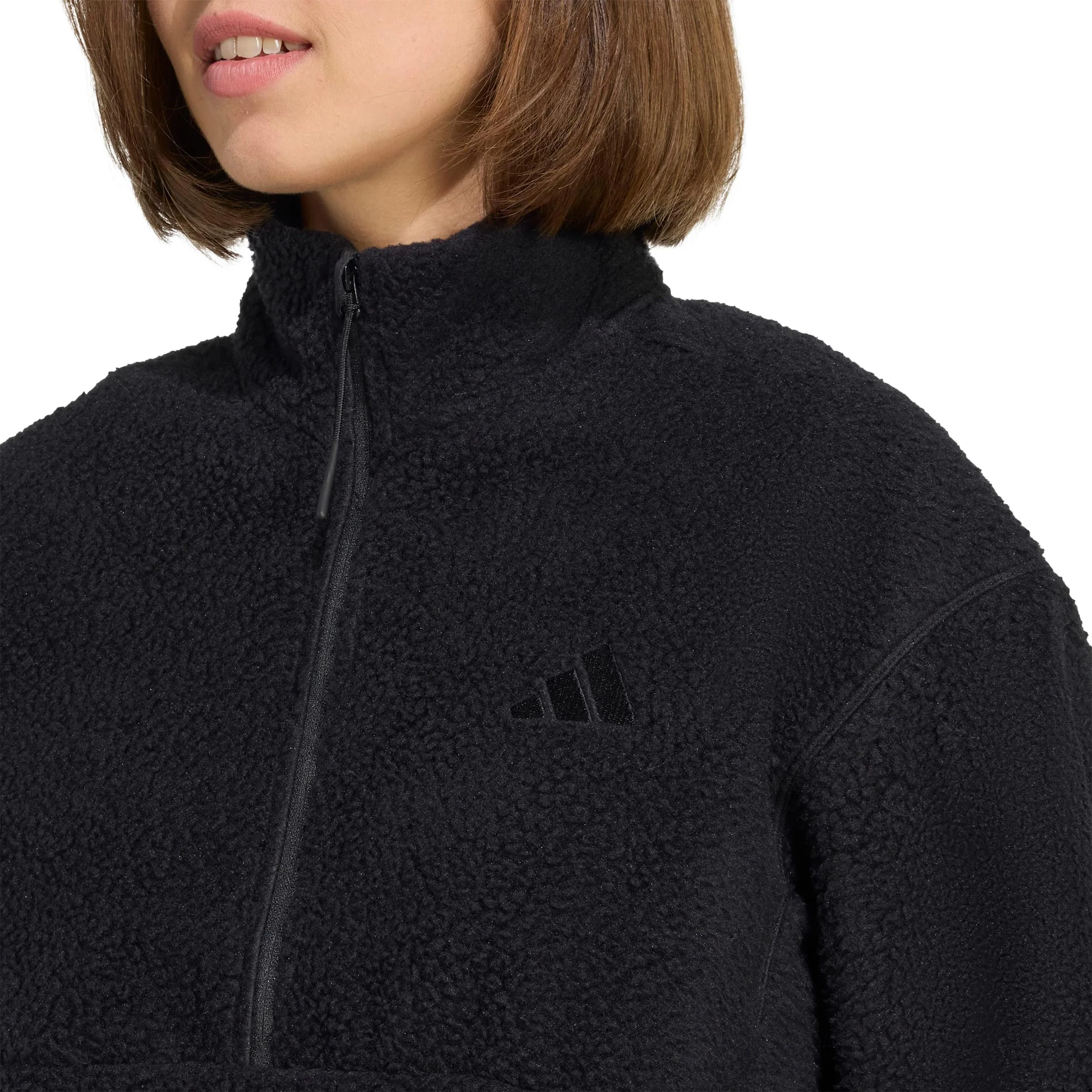Fleece Half-Zip Sudadera Mujeres-negro - Image 5