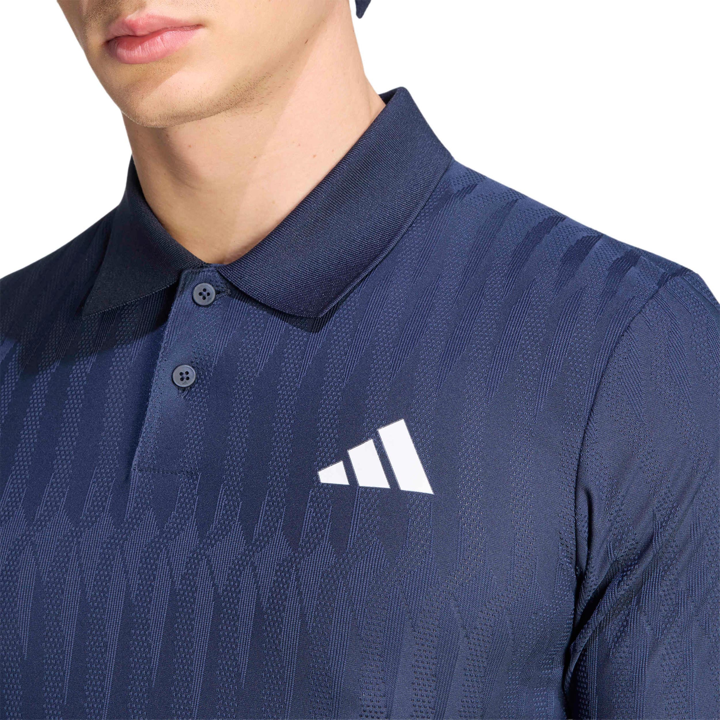 Freelift Polo Hombres - azul oscuro, blanco - Image 6