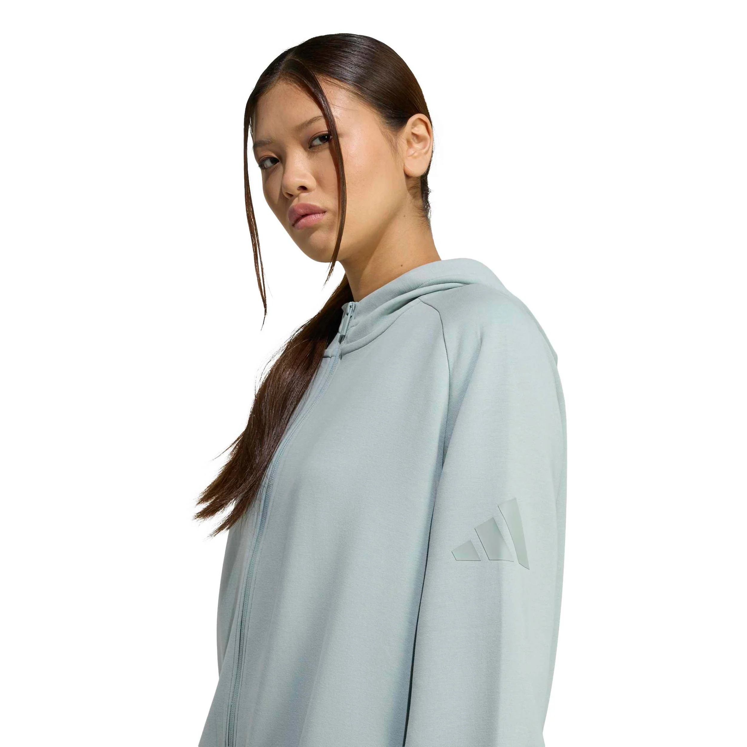 Lux Sudadera con cremallera Mujeres-salvia - Image 5