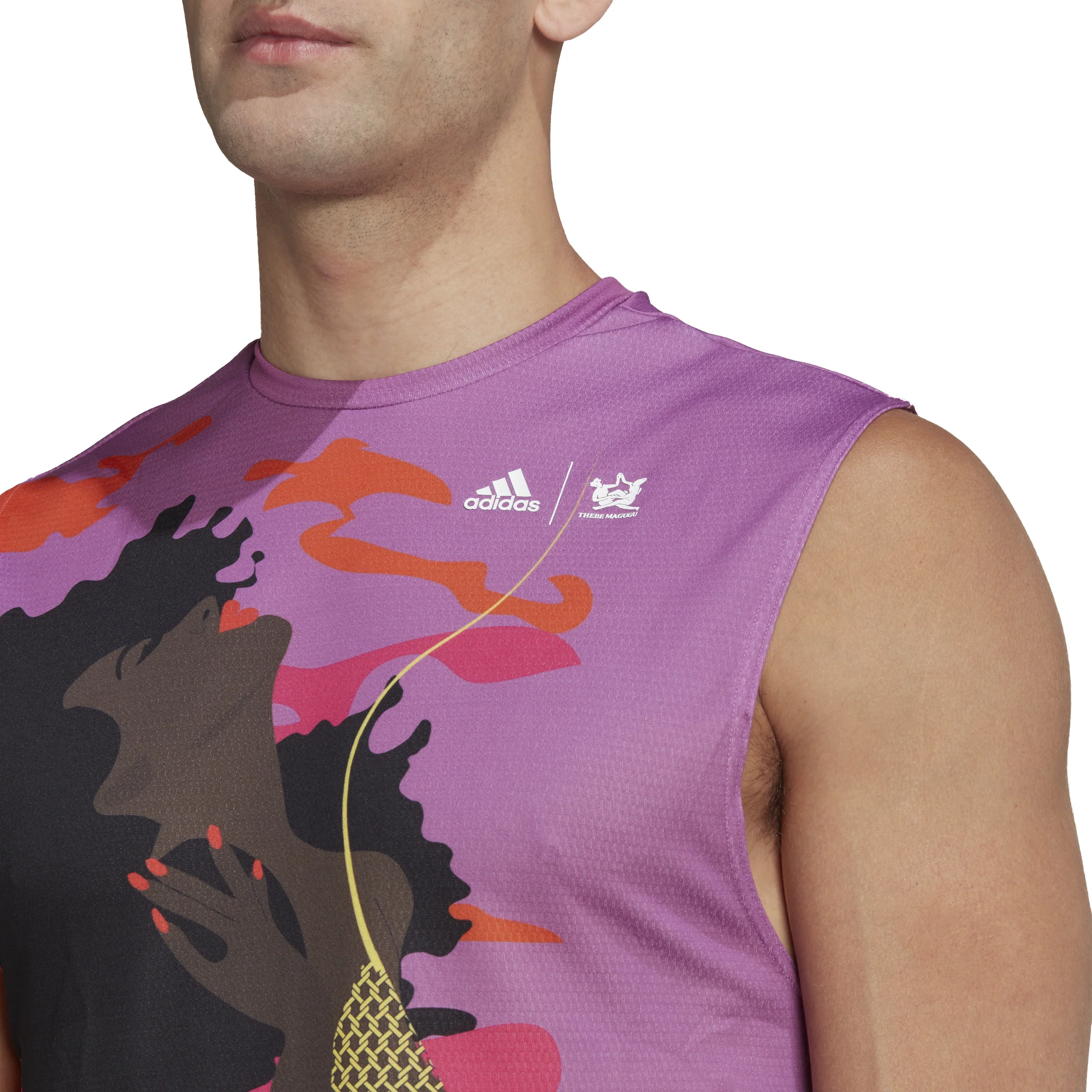 New York Unitefit SVL Camiseta De Tirantes Hombres-Lila,Multicolor - Image 5