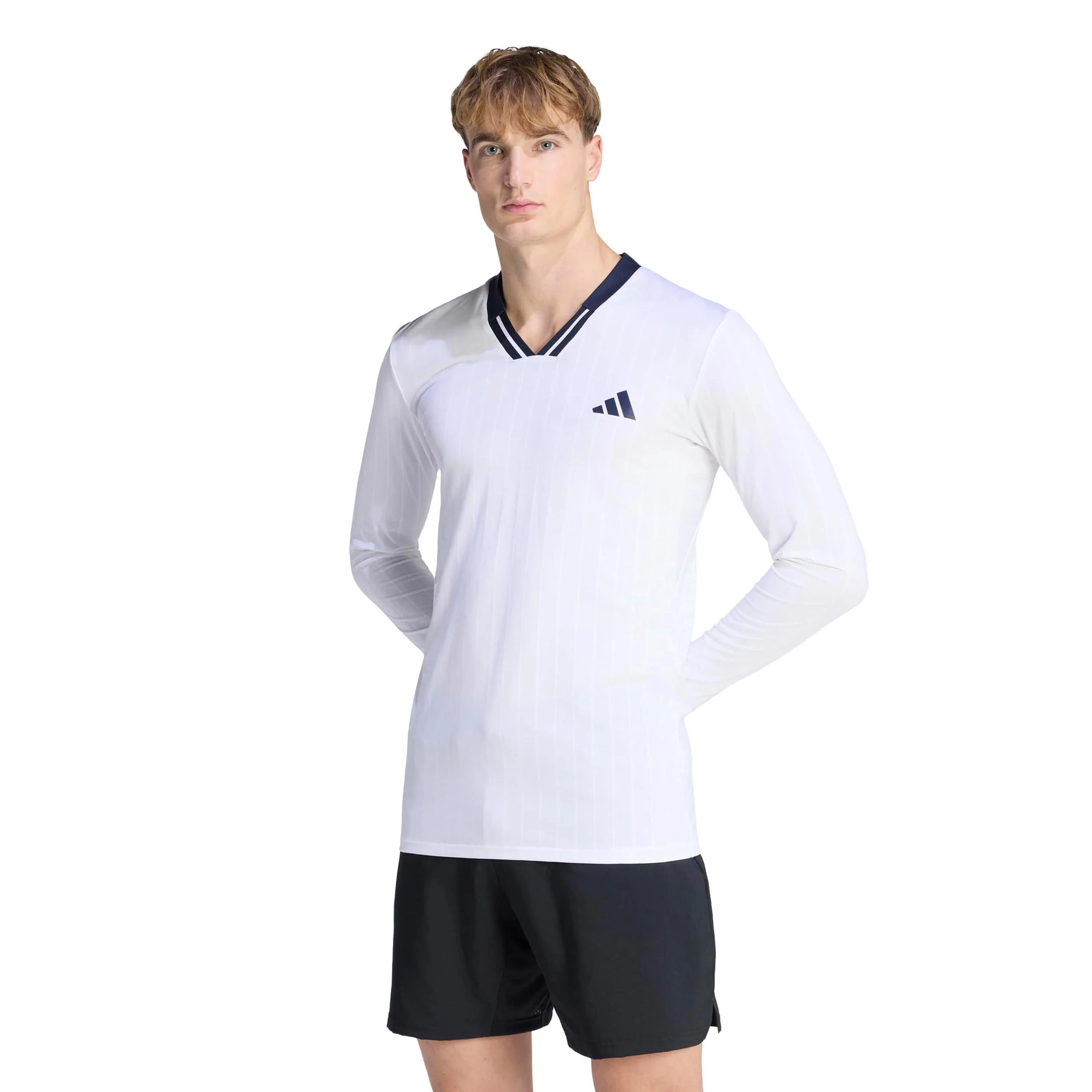 Wow Top Camiseta de manga larga Hombres - blanco, negro