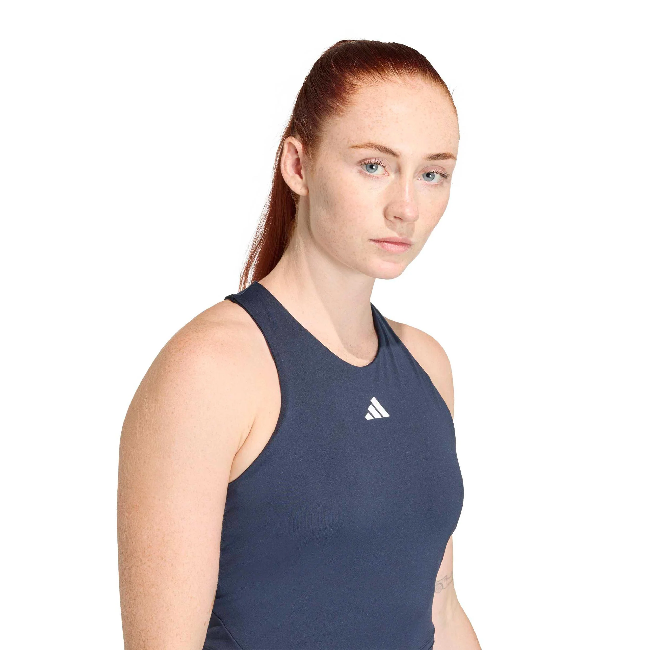 Y- Midi Camiseta de tirantes Mujeres - azul oscuro, blanco - Image 6