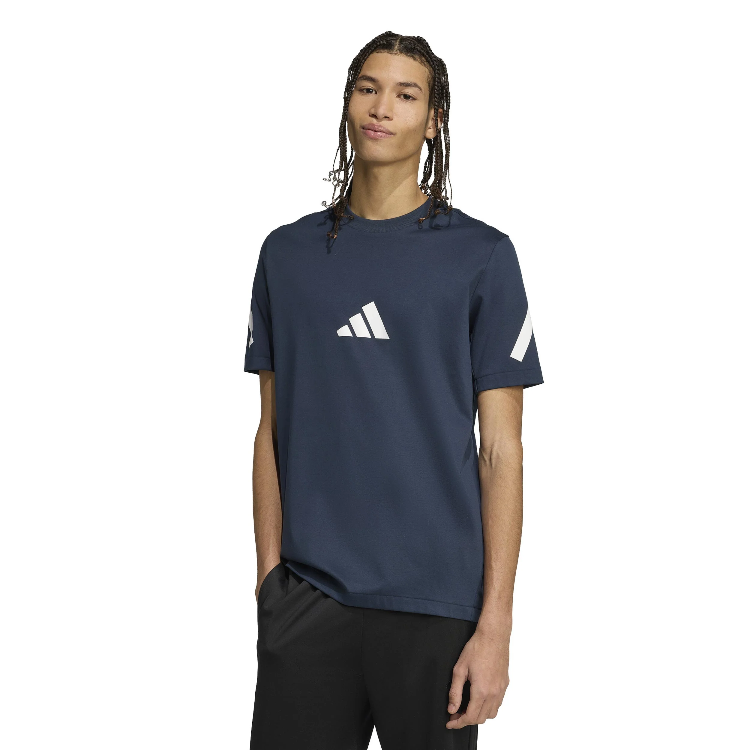 Z.N.E. Camiseta De Manga Corta Hombres-Azul Oscuro,Blanco - Image 2