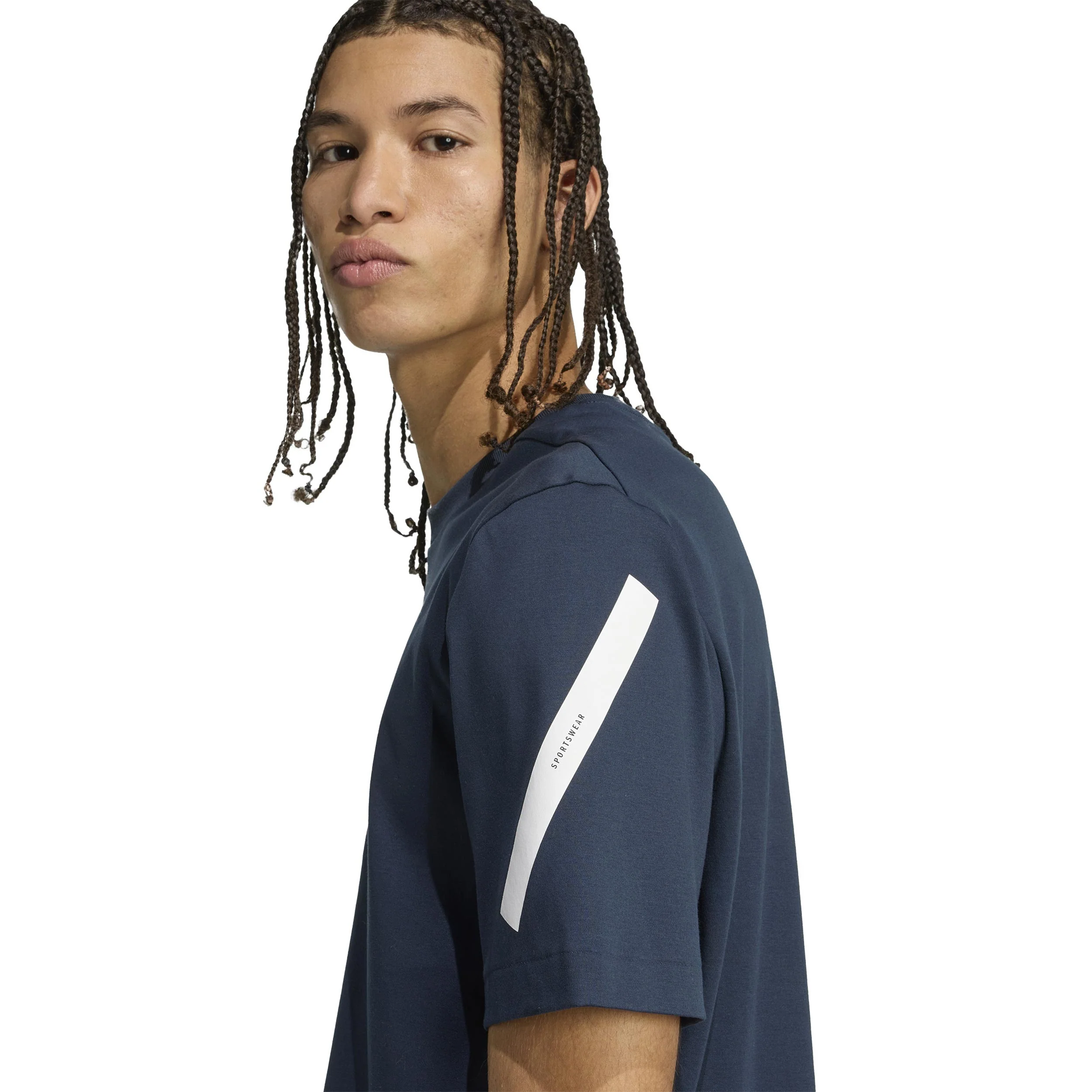 Z.N.E. Camiseta De Manga Corta Hombres-Azul Oscuro,Blanco - Image 6