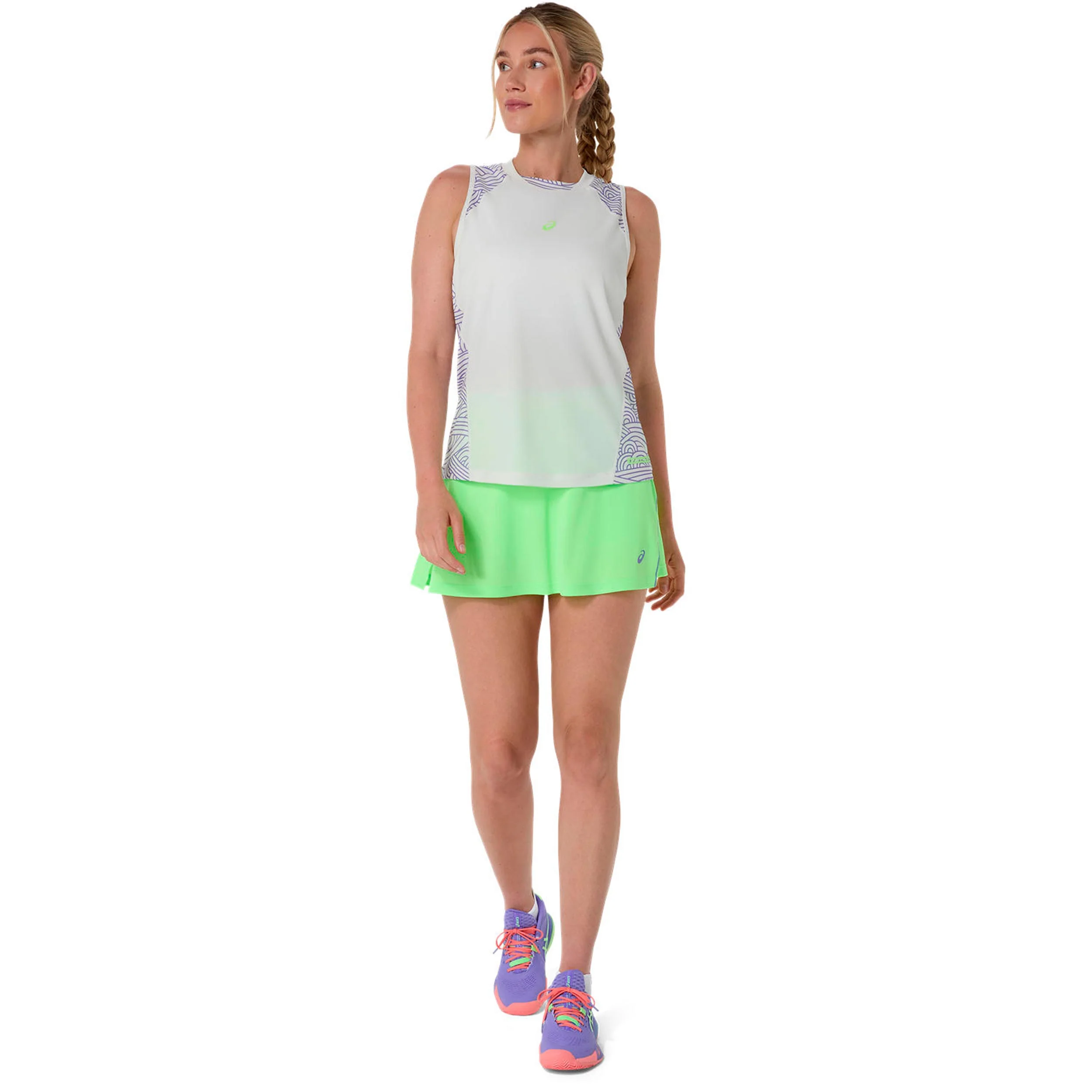 Court All Over Print Camiseta de tirantes Mujeres - crema, azul-gris - Image 2