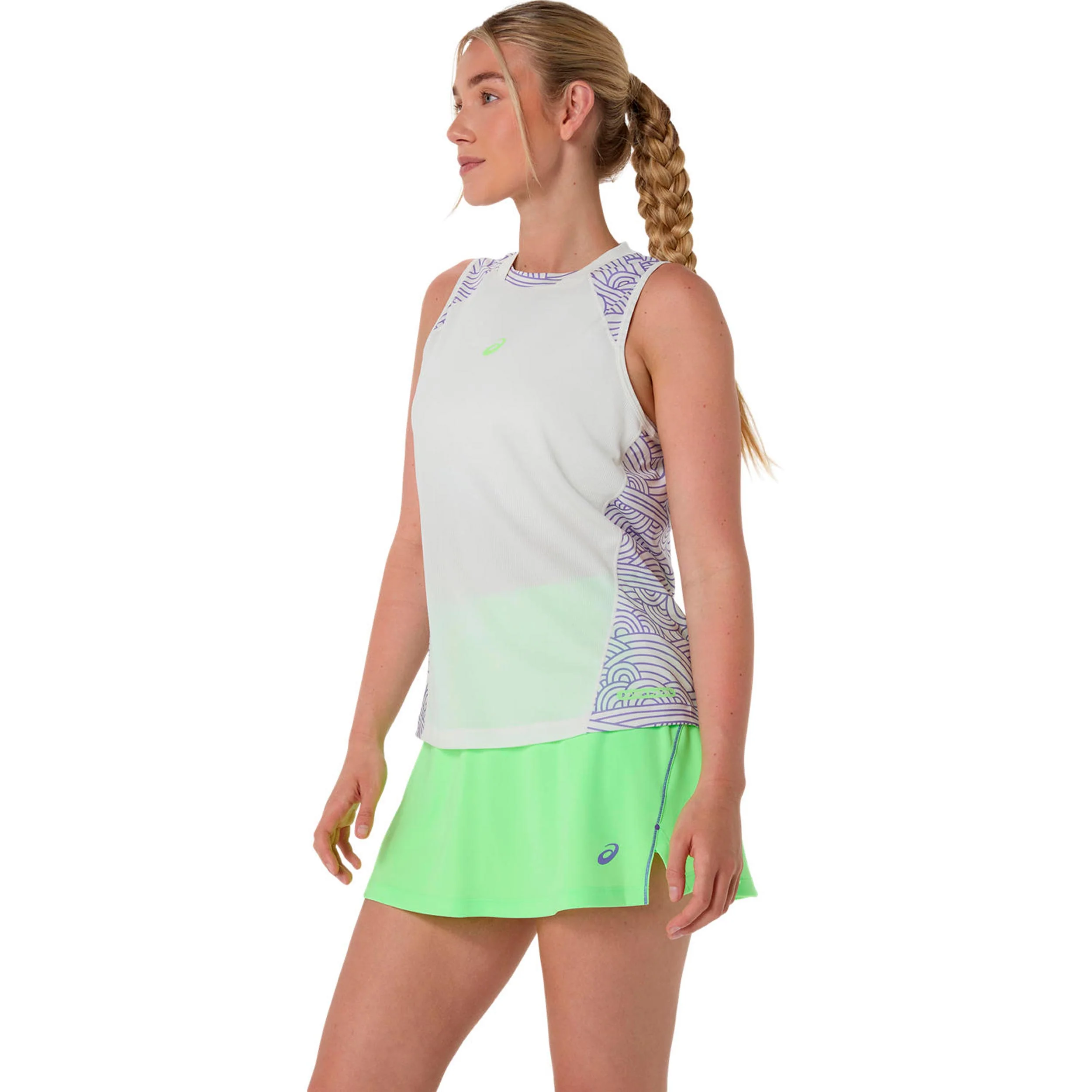 Court All Over Print Camiseta de tirantes Mujeres - crema, azul-gris - Image 3