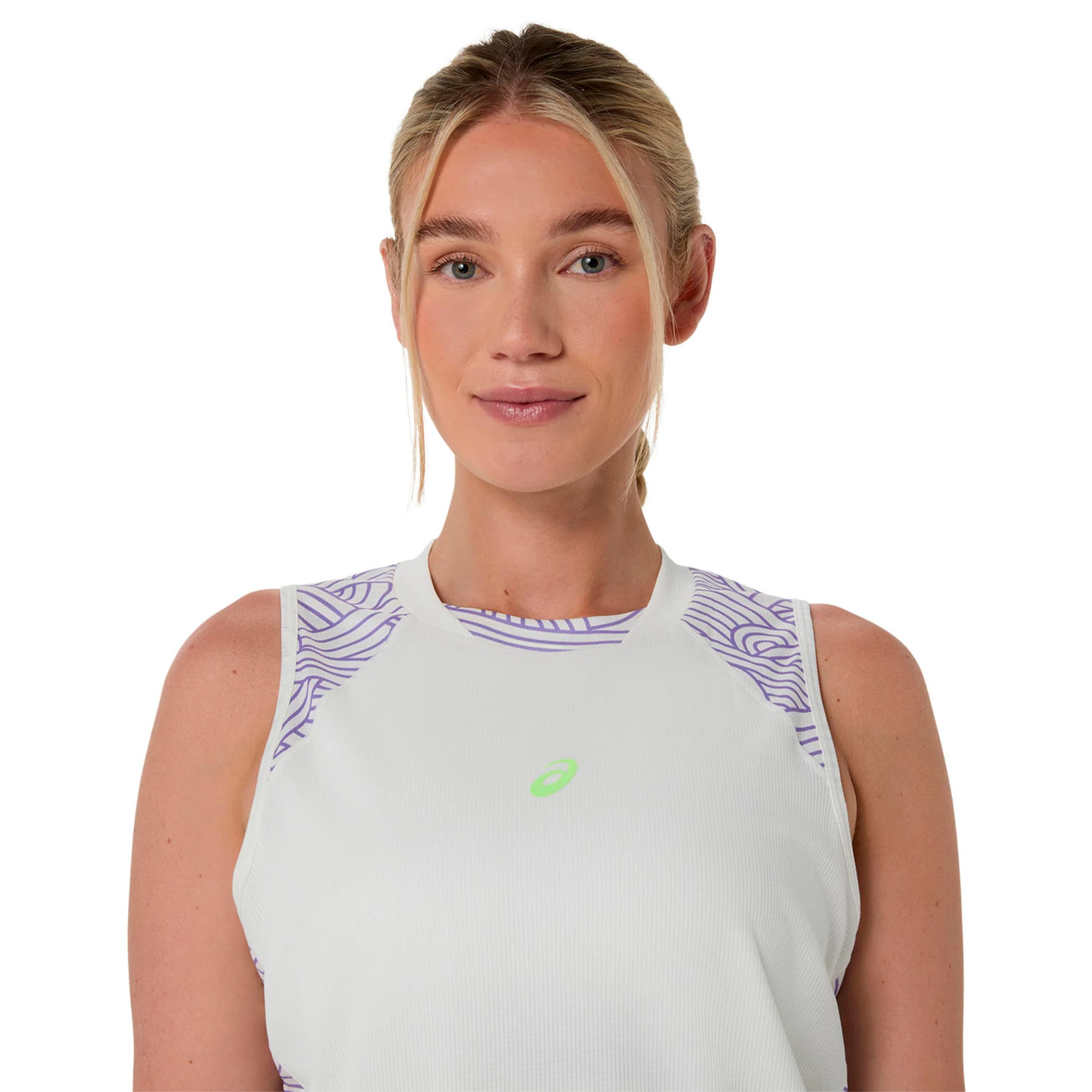 Court All Over Print Camiseta de tirantes Mujeres - crema, azul-gris - Image 5