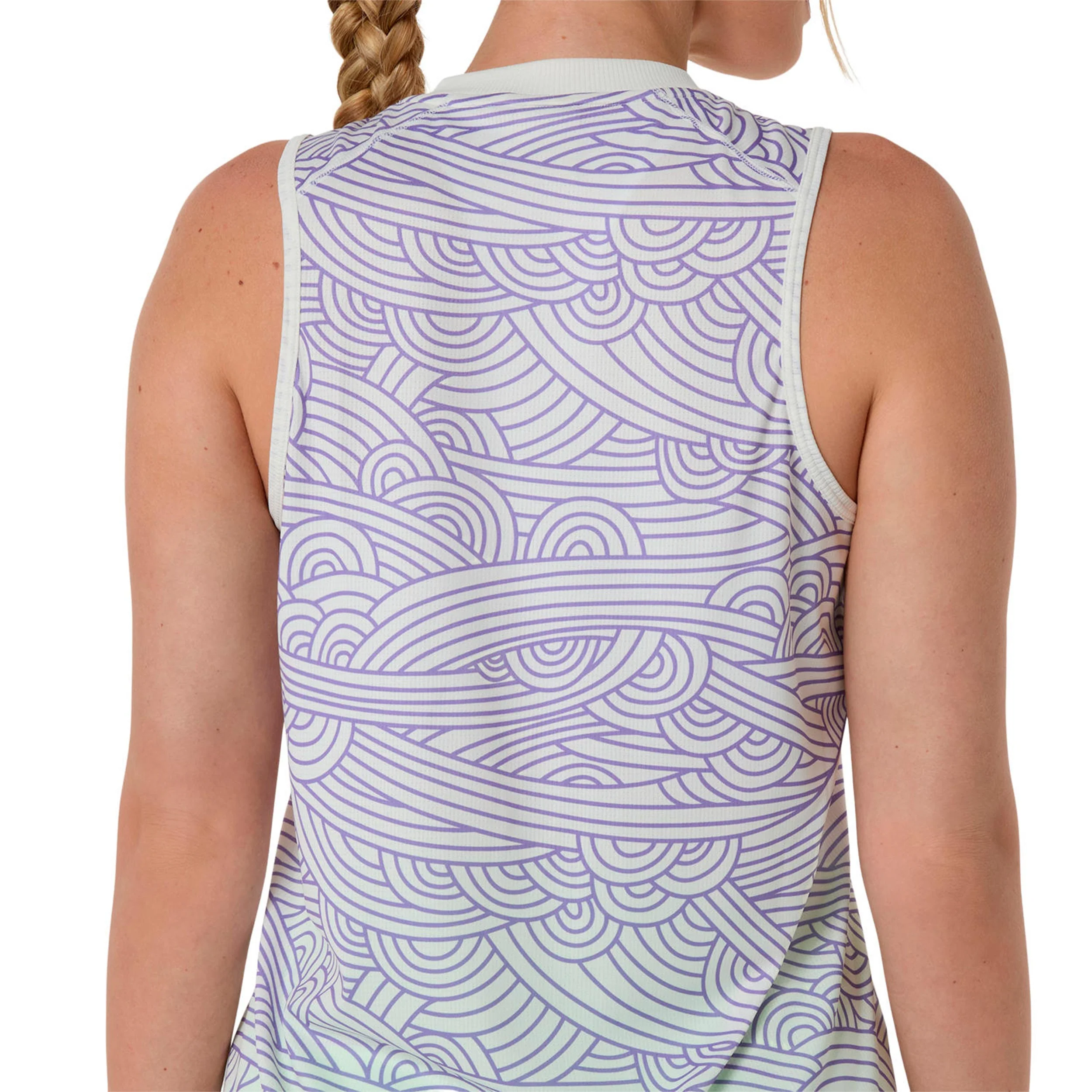 Court All Over Print Camiseta de tirantes Mujeres - crema, azul-gris - Image 7