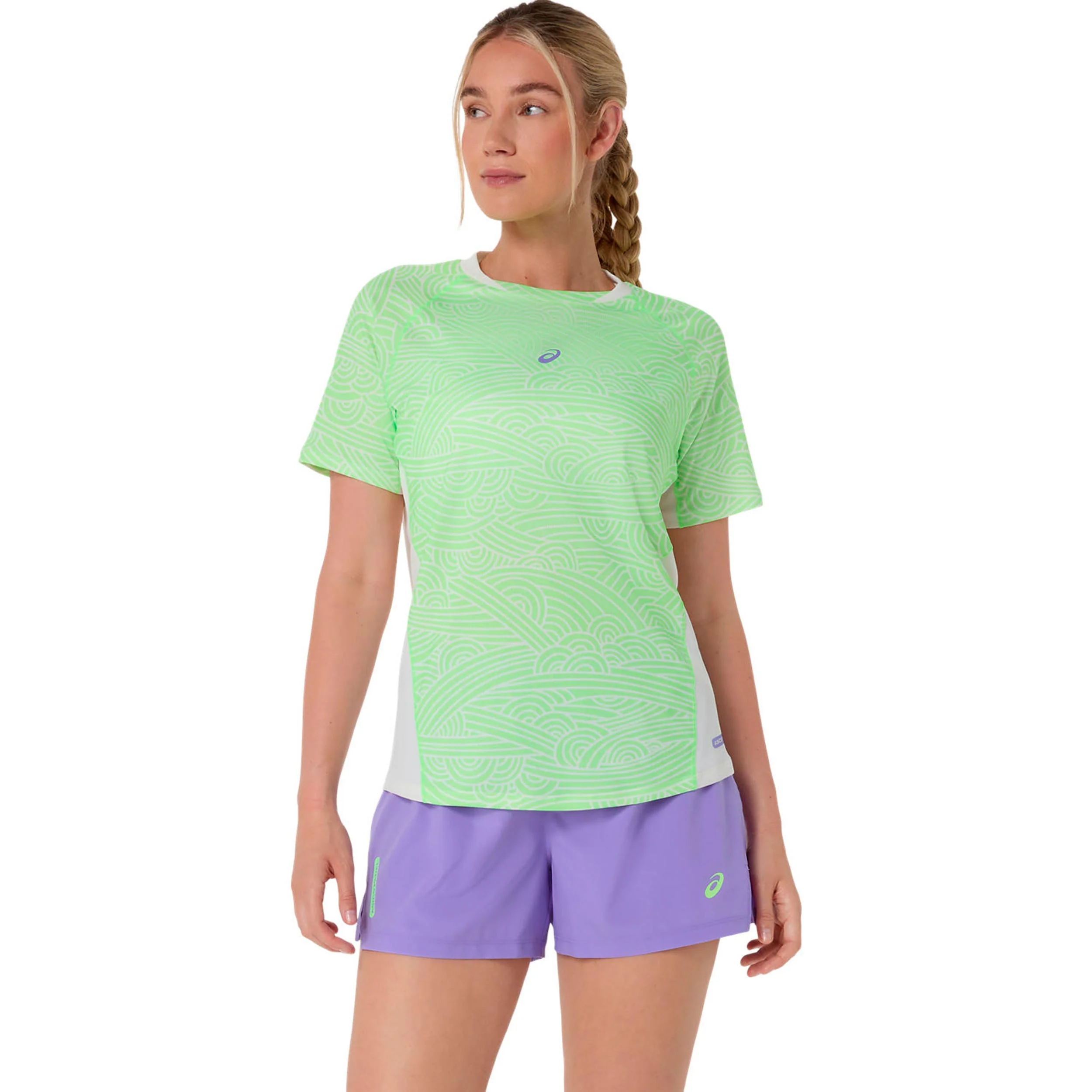 Court Camiseta de manga corta Mujeres - lima, crema