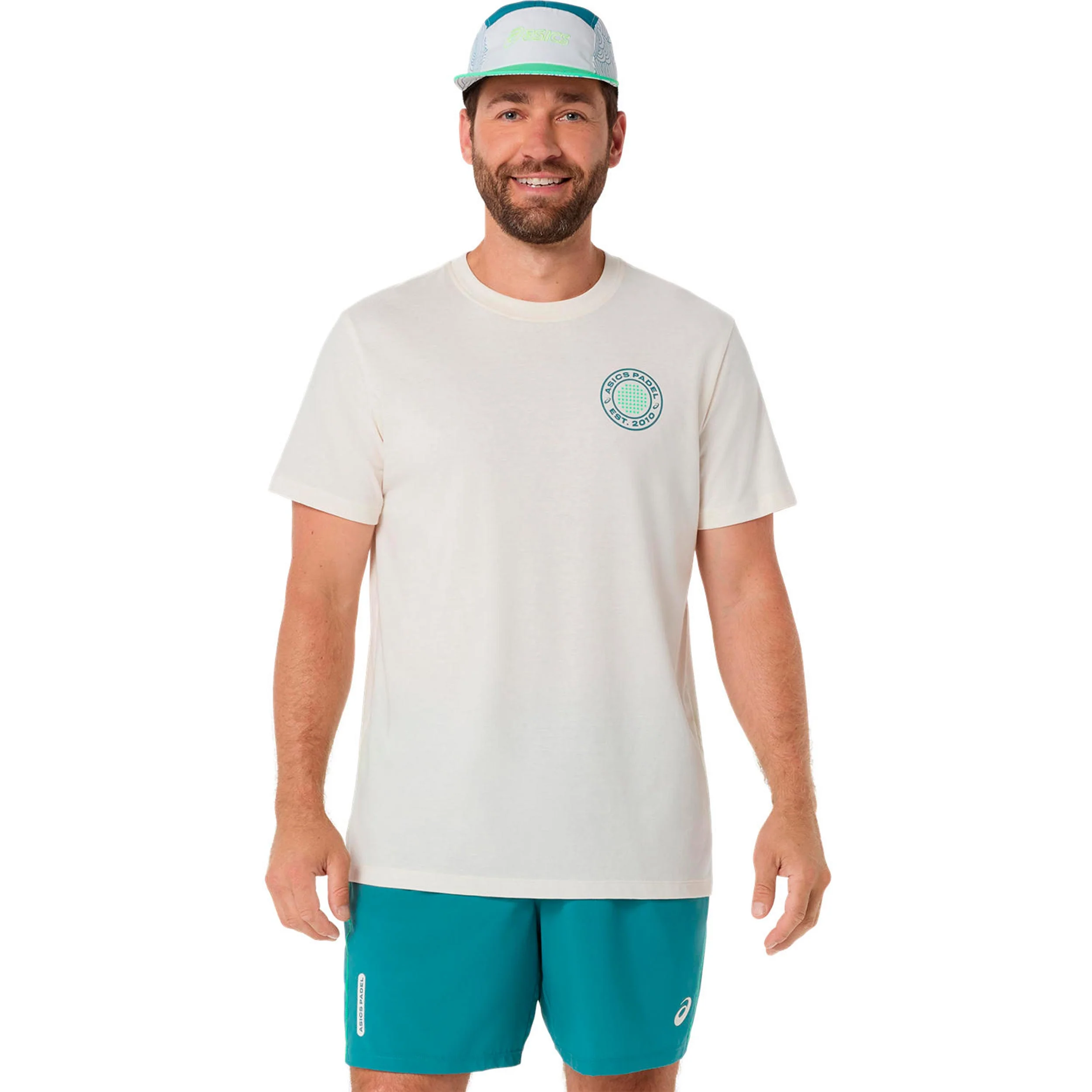 Court Graphic Camiseta de manga corta Hombres - crema, verde