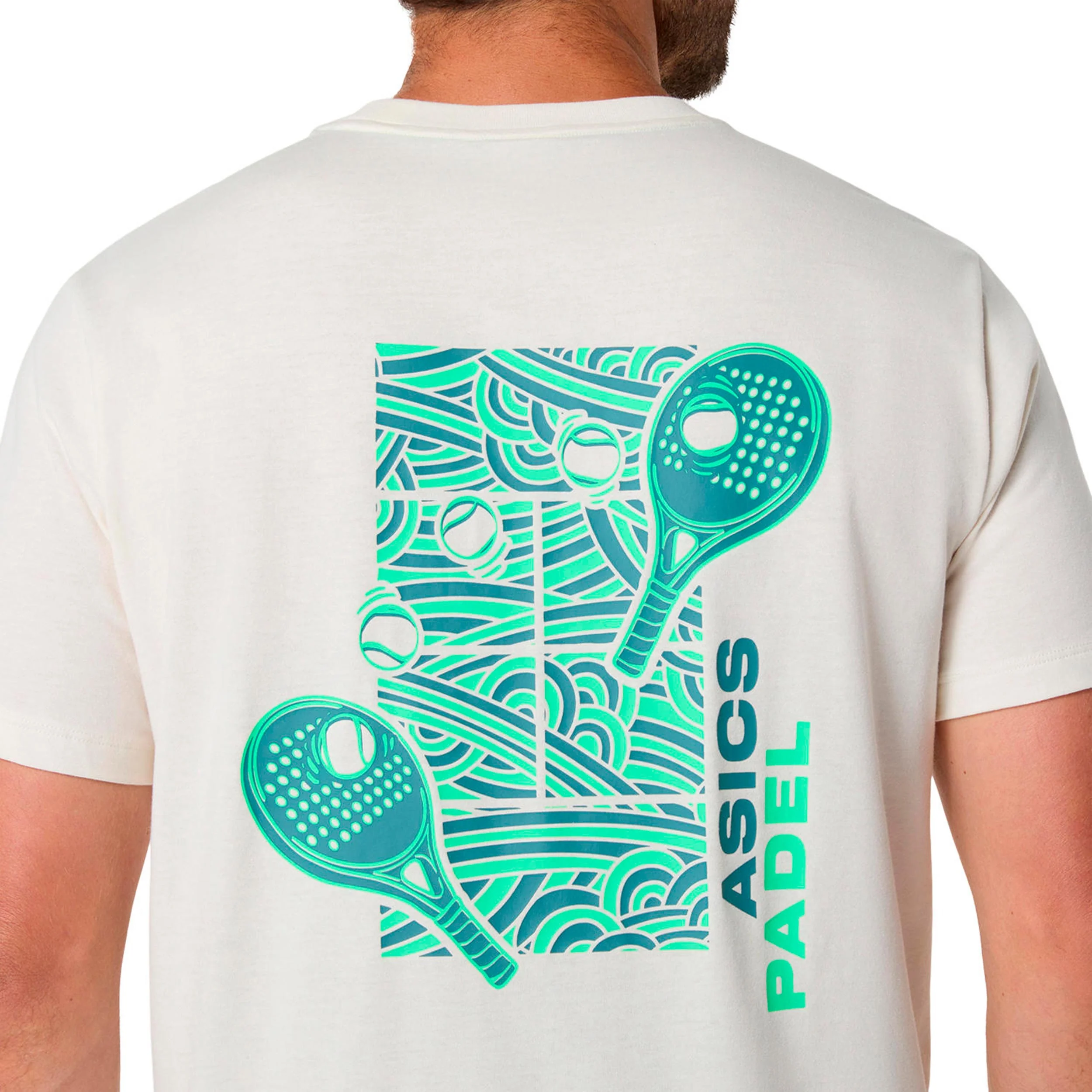 Court Graphic Camiseta de manga corta Hombres - crema, verde - Image 8