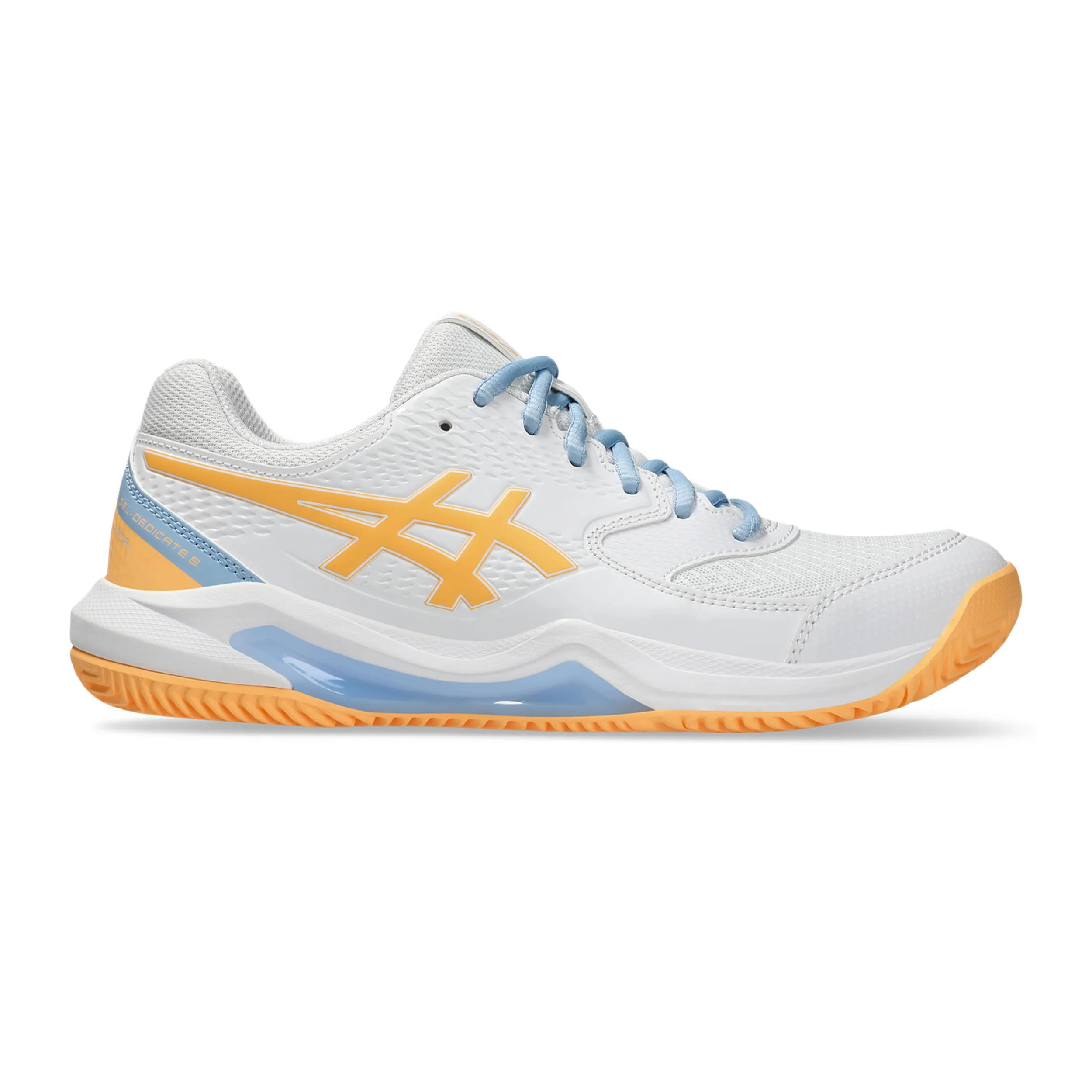 Gel-Dedicate 8 Zapatilla De Pádel Mujeres-Blanco,Naranja