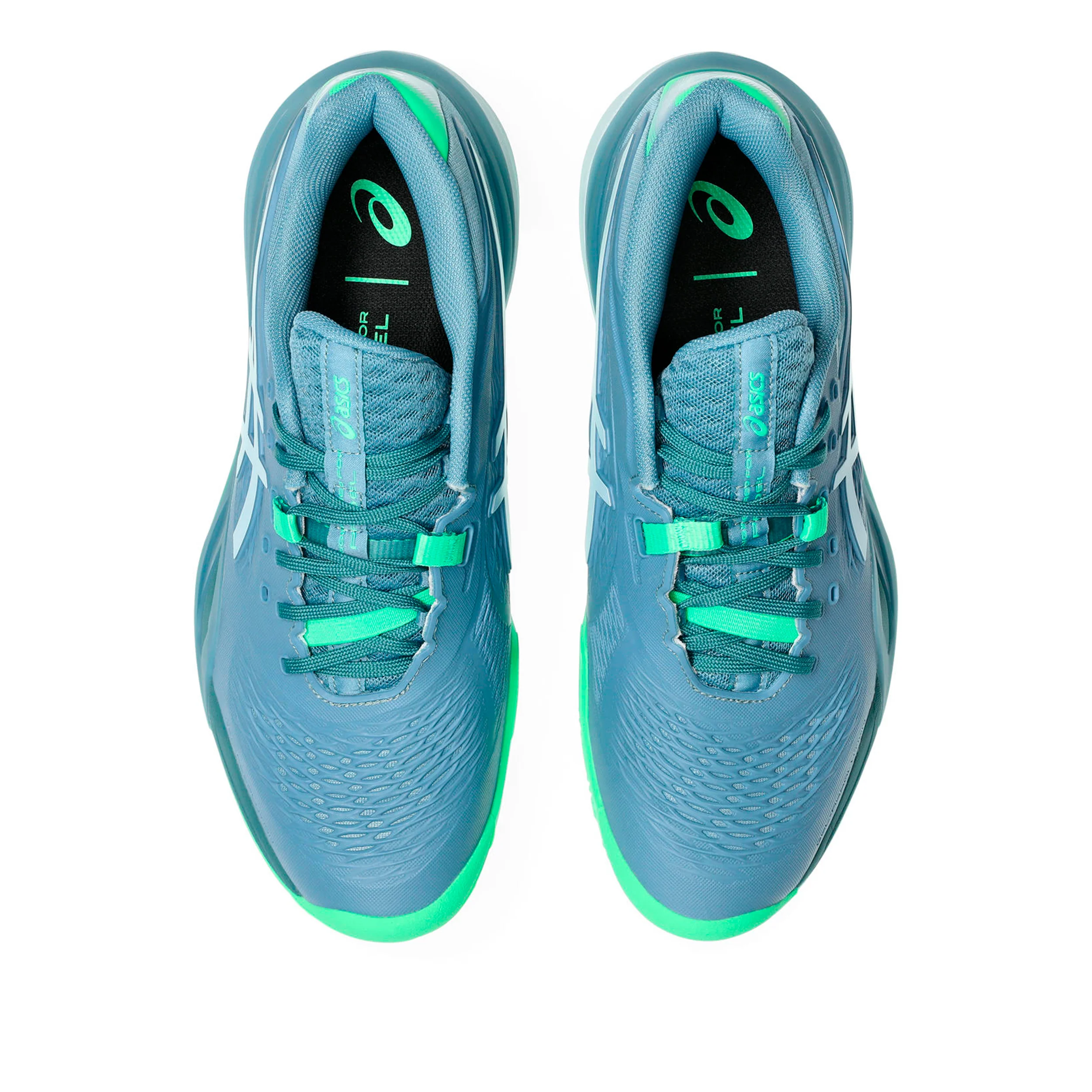 Gel-Resolution X Zapatilla de pádel Hombres - azul-gris, verde neón - Image 3