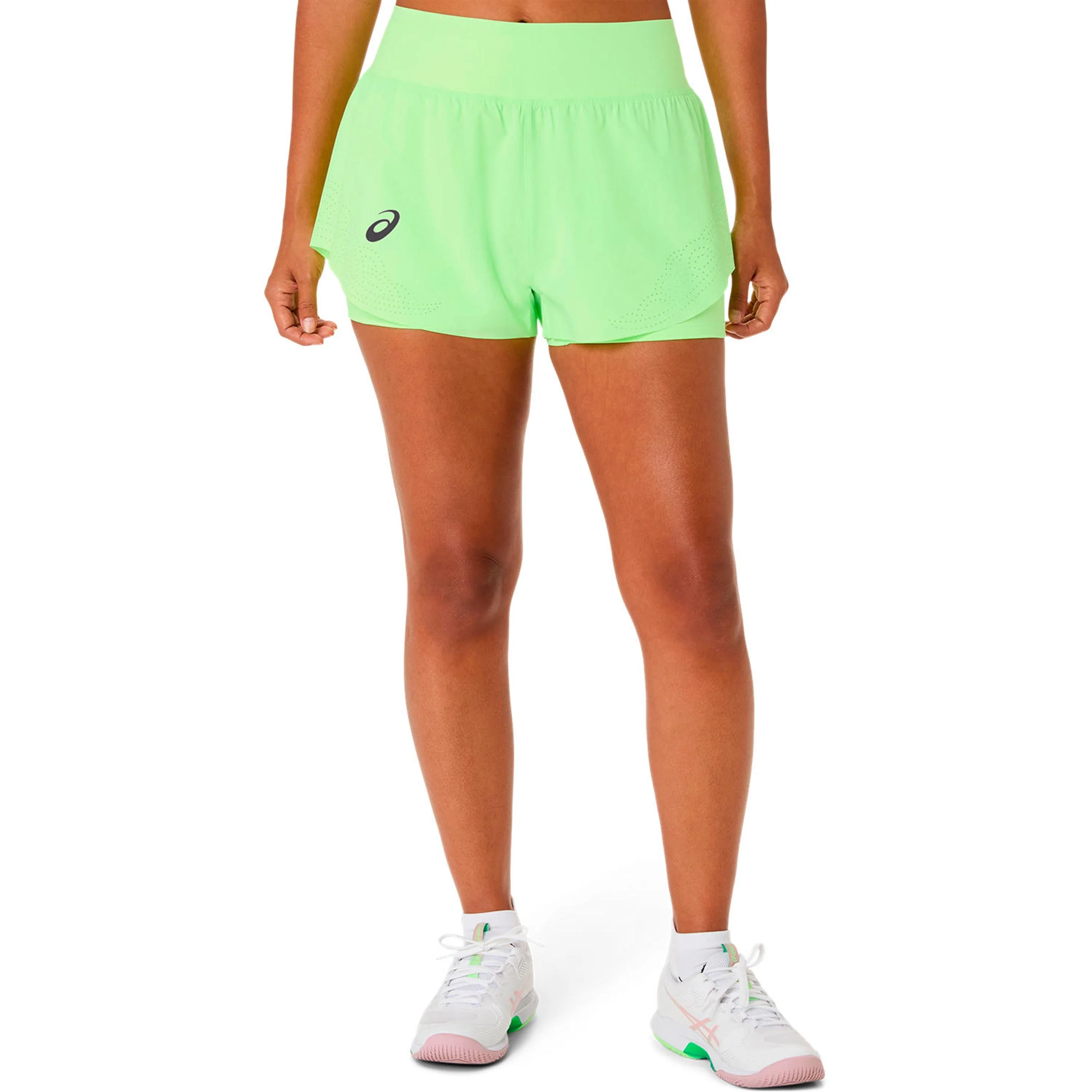Match Laser Cut Shorts Mujeres-lima