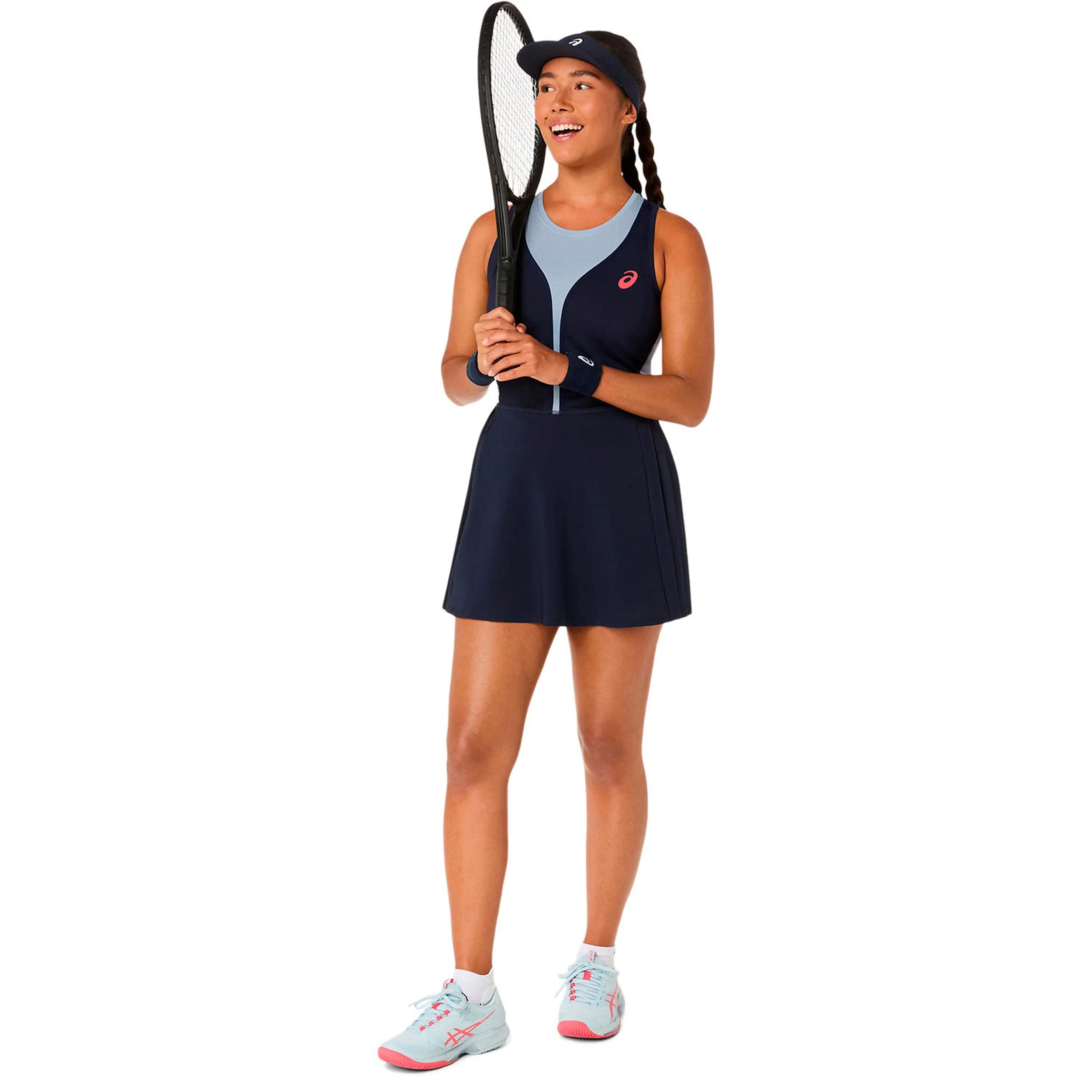 Match Pleat Vestido Mujeres-azul oscuro - Image 6