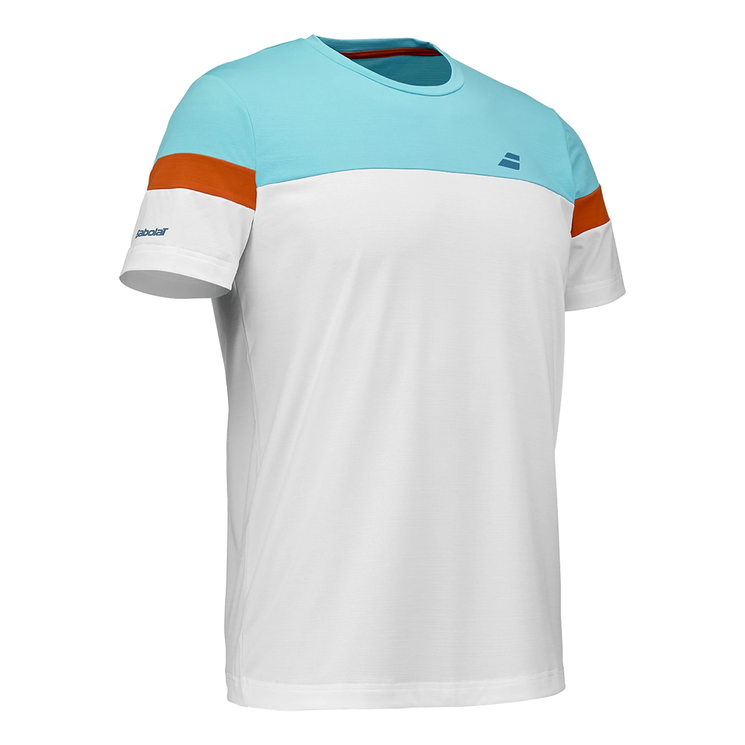 Crew Neck Camiseta de manga corta Hombres - blanco, naranja - Image 2