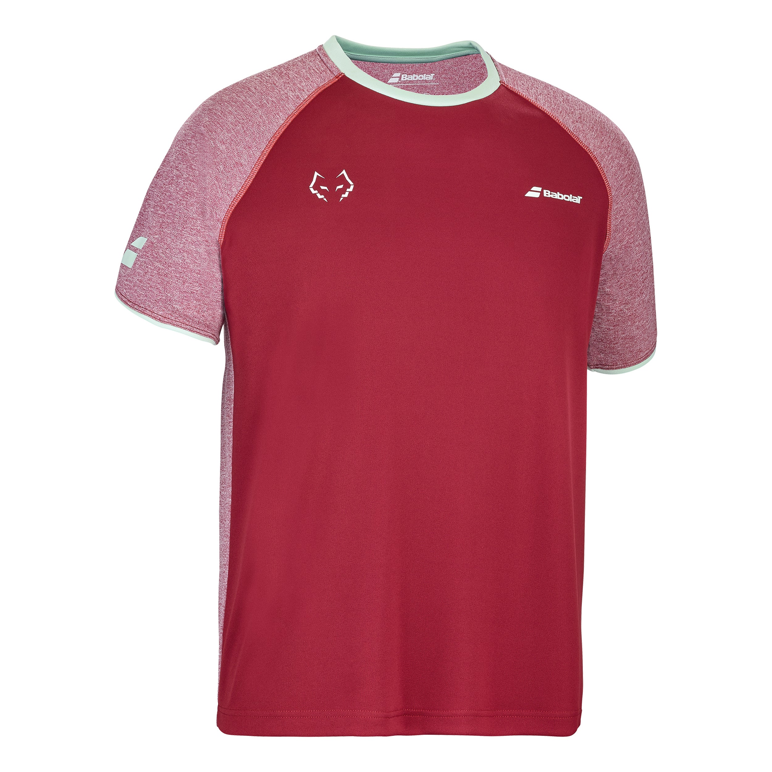 Crew Neck Lebron Camiseta De Manga Corta Hombres-Rojo Vino - Image 3