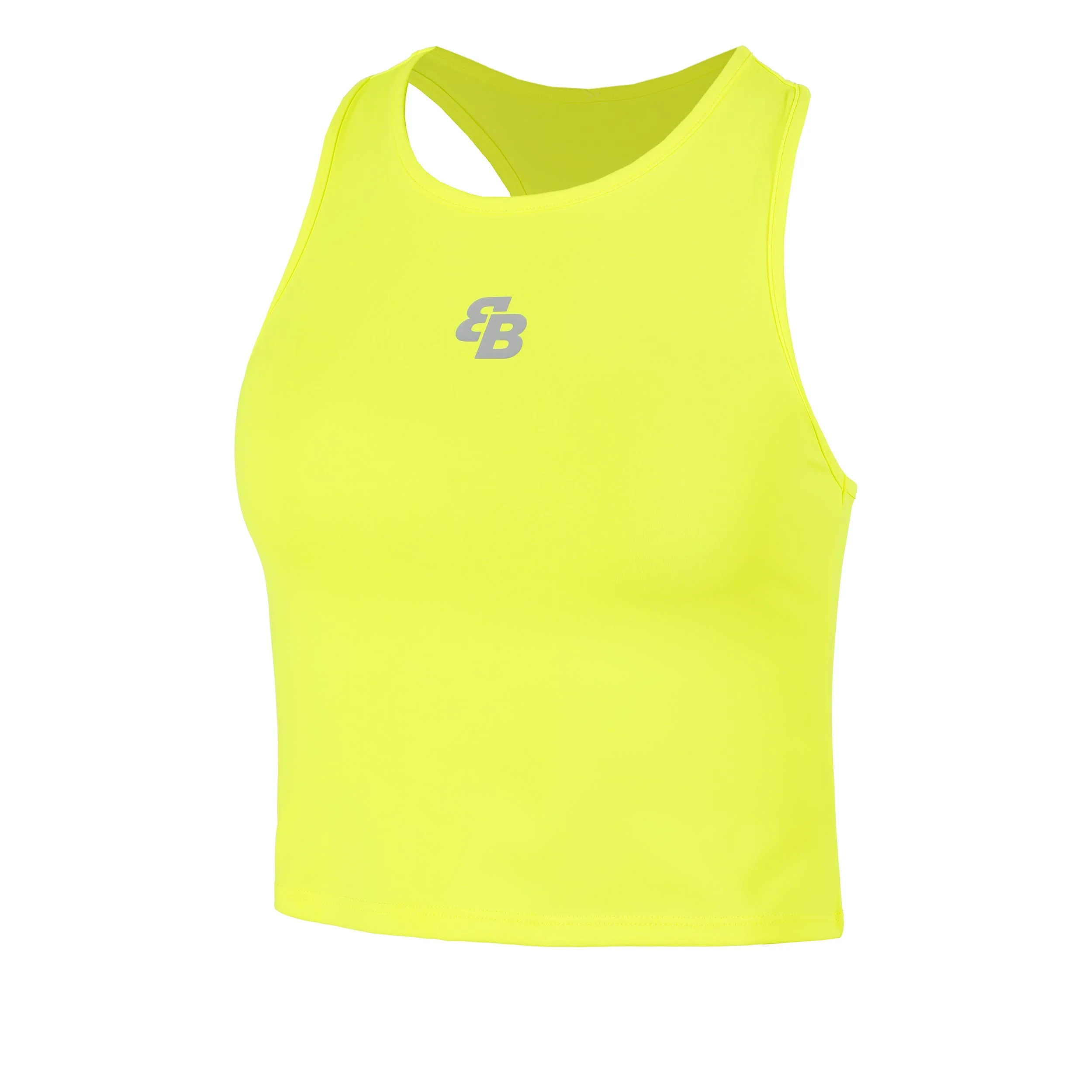 Basica Corta Camiseta De Tirantes Mujeres-Amarillo